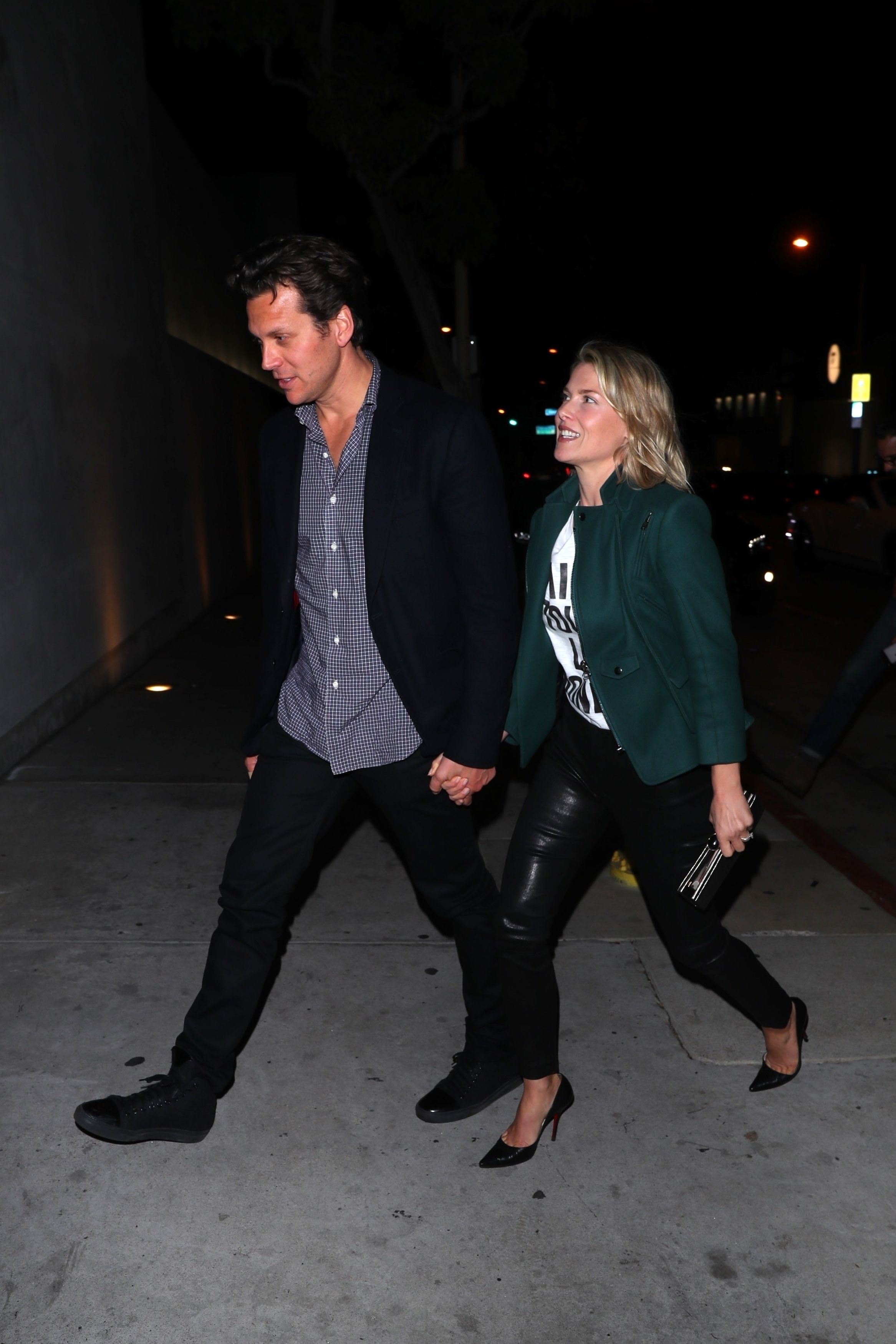 Ali Larter arrives for a dinner date with husband Hayes MacArthur