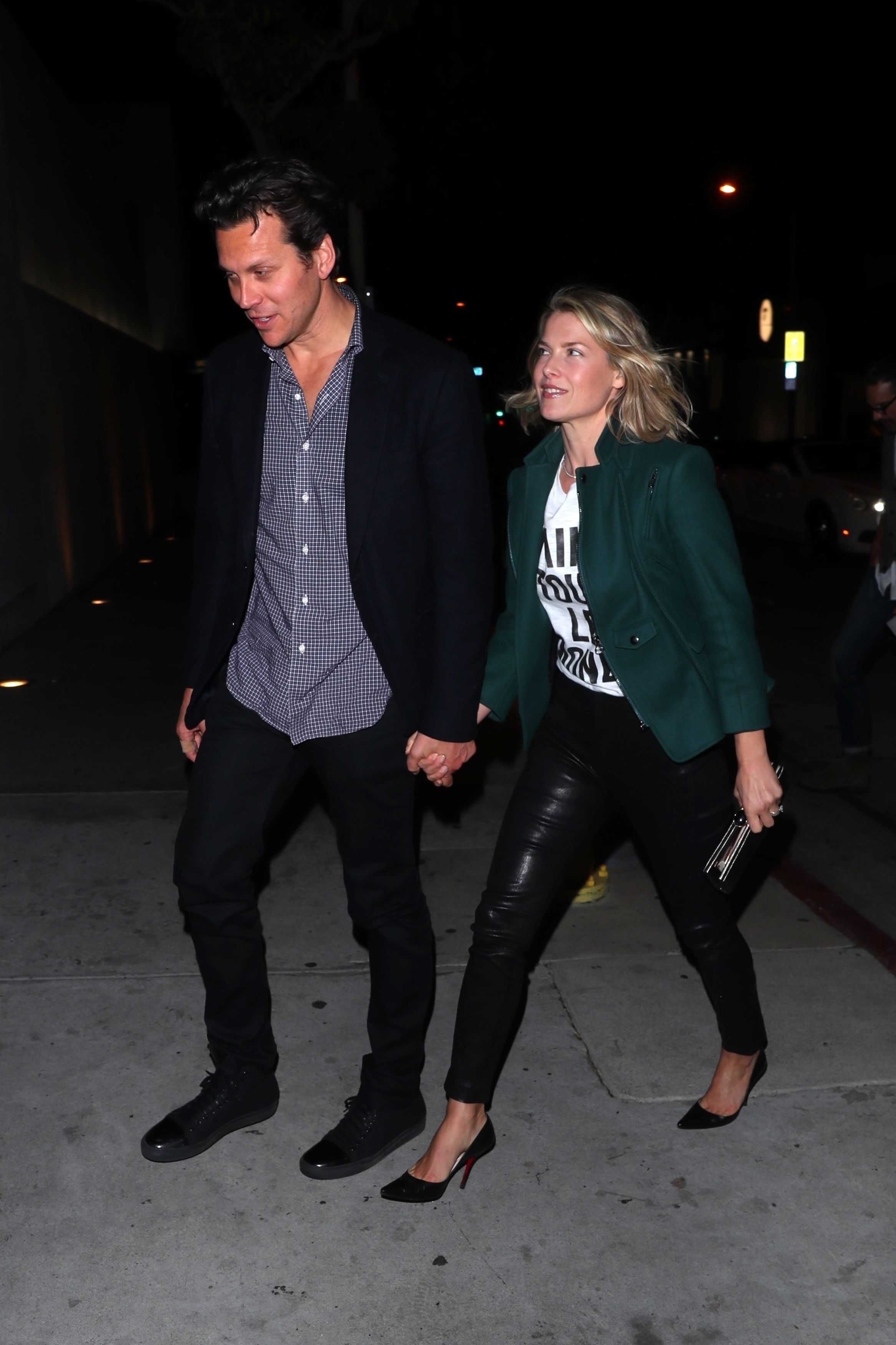 Ali Larter arrives for a dinner date with husband Hayes MacArthur