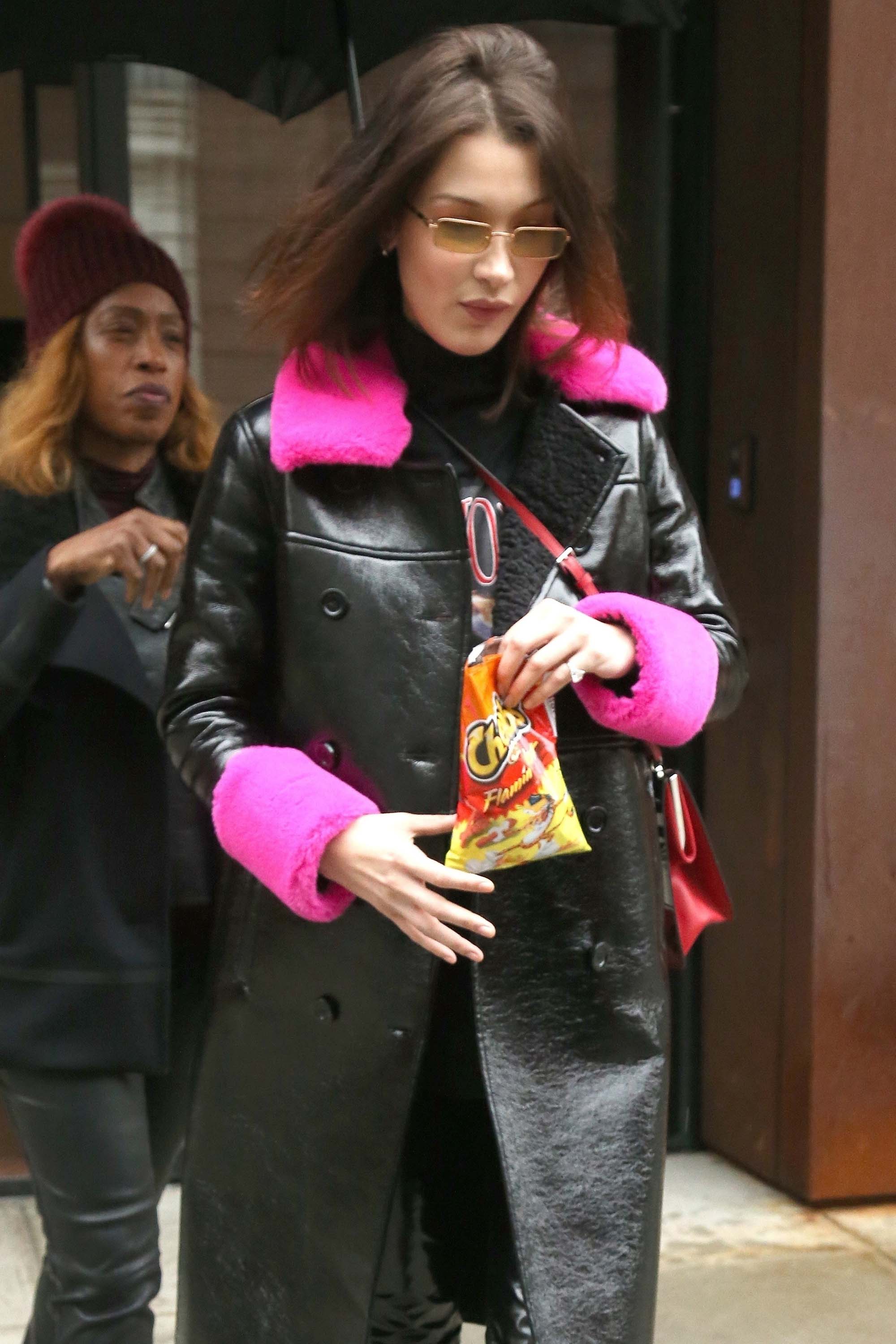 Bella Hadid is seen leaving her apartment