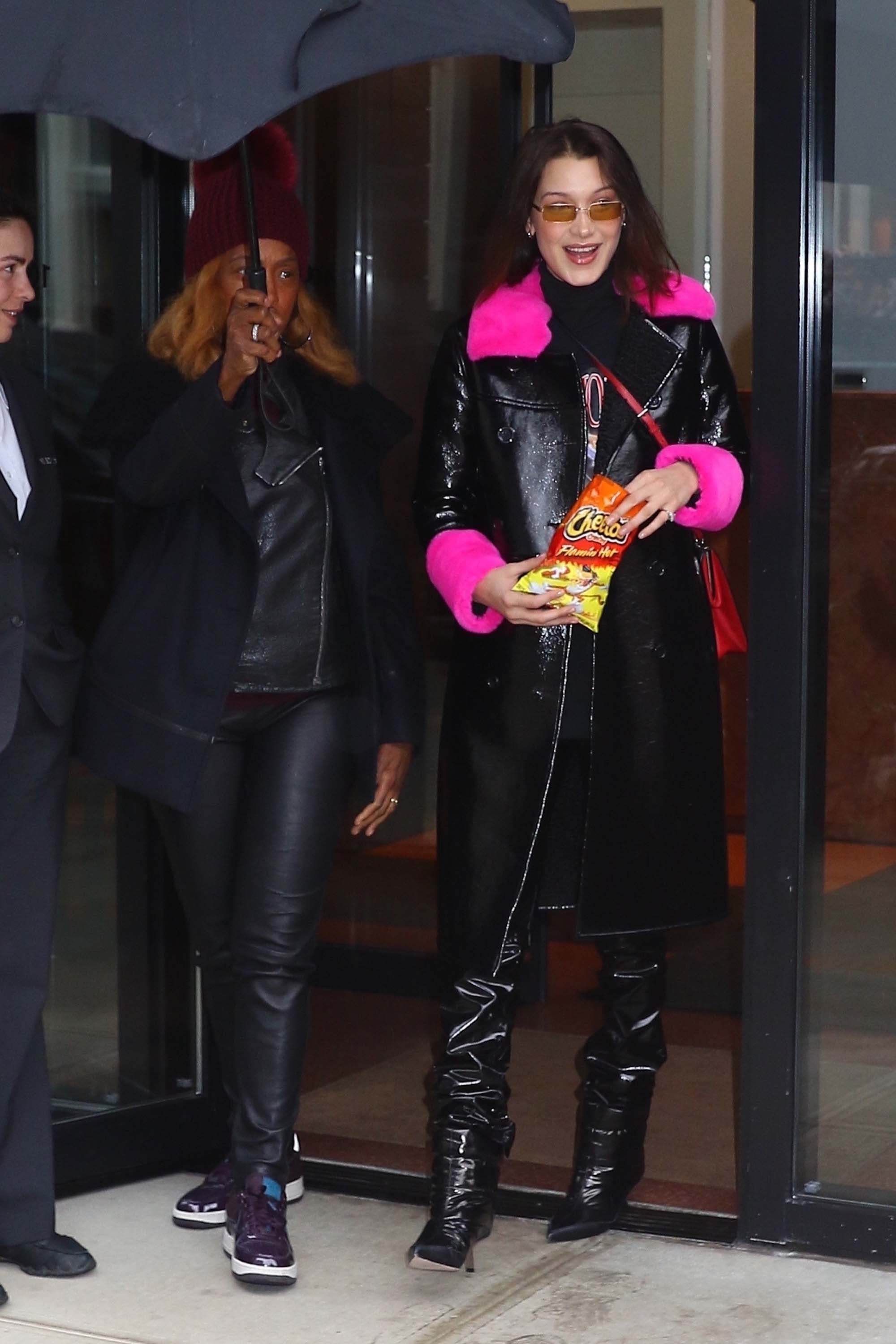 Bella Hadid is seen leaving her apartment