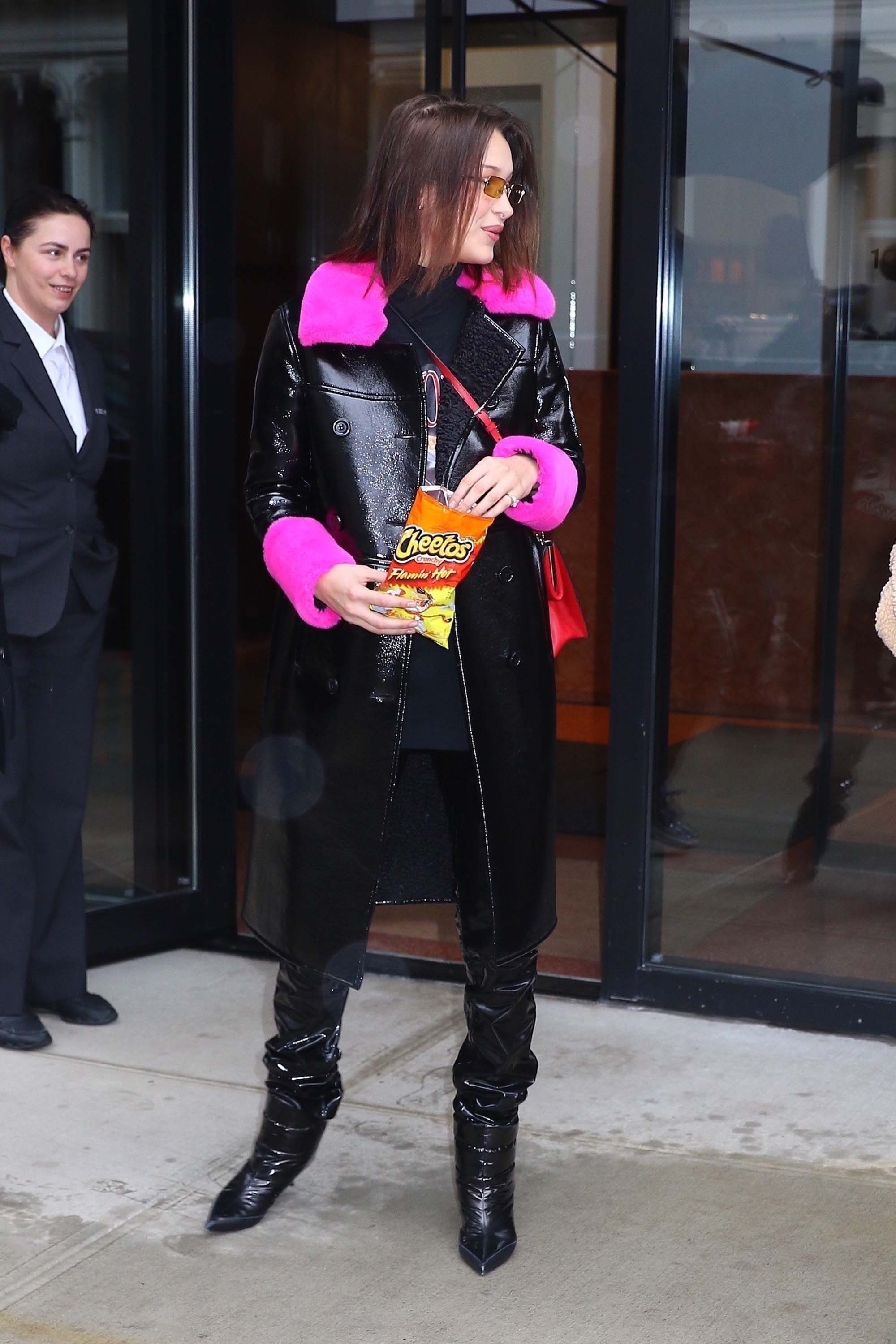 Bella Hadid is seen leaving her apartment