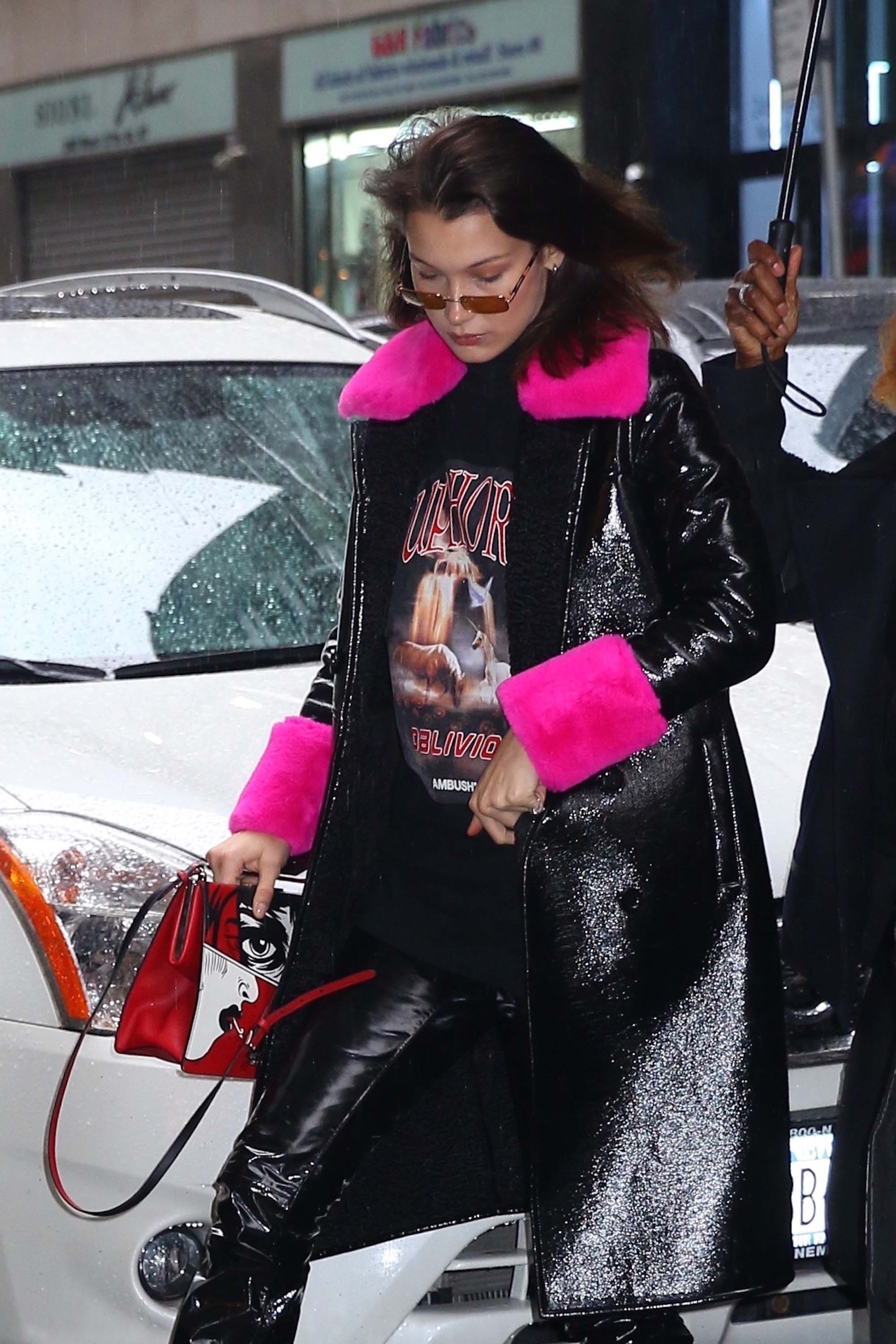 Bella Hadid is seen leaving her apartment