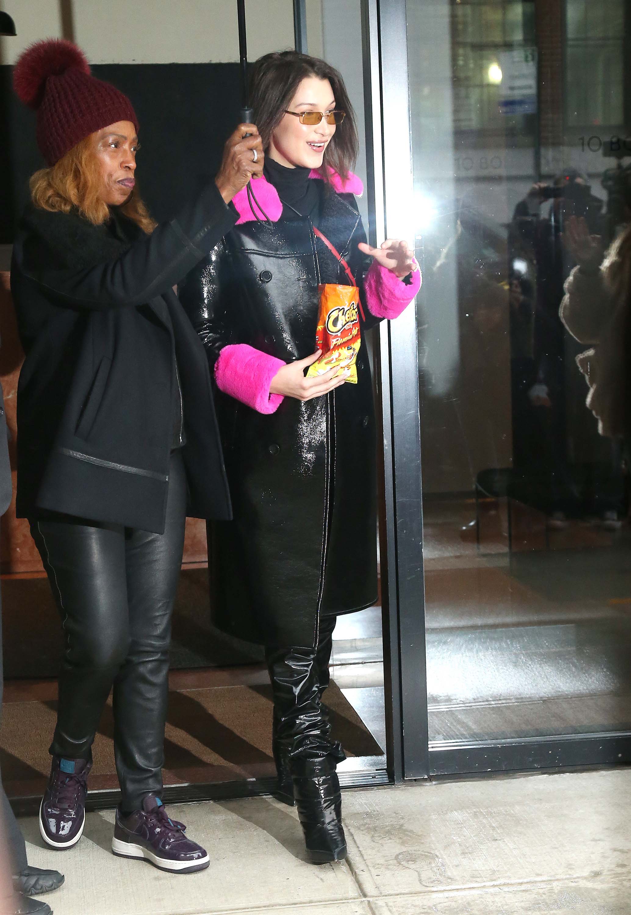 Bella Hadid is seen leaving her apartment