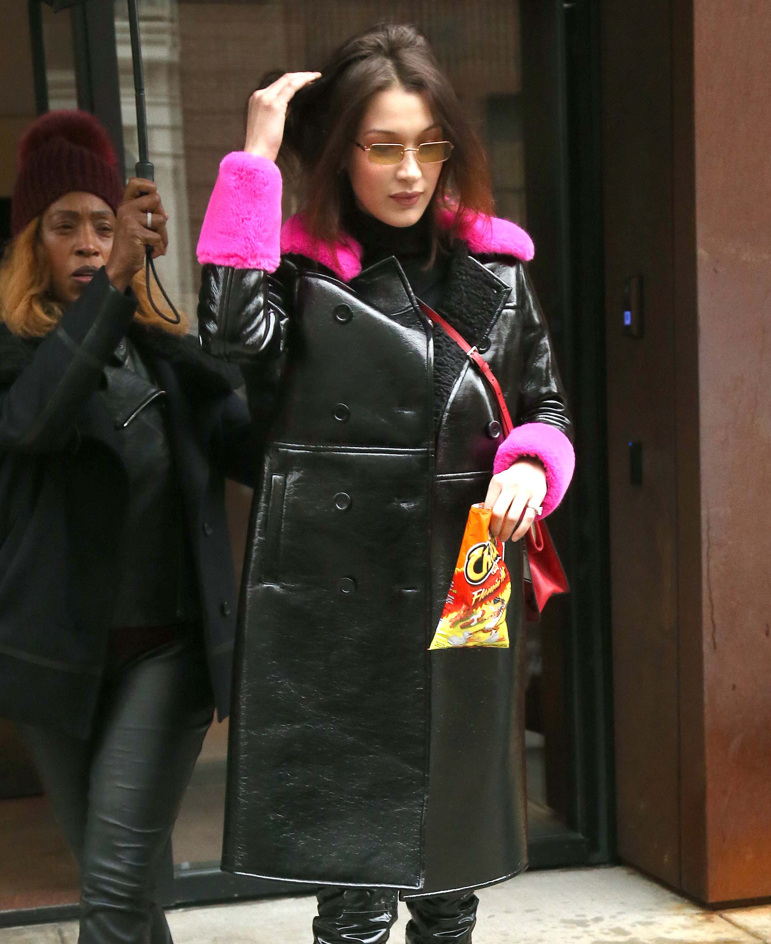 Bella Hadid is seen leaving her apartment