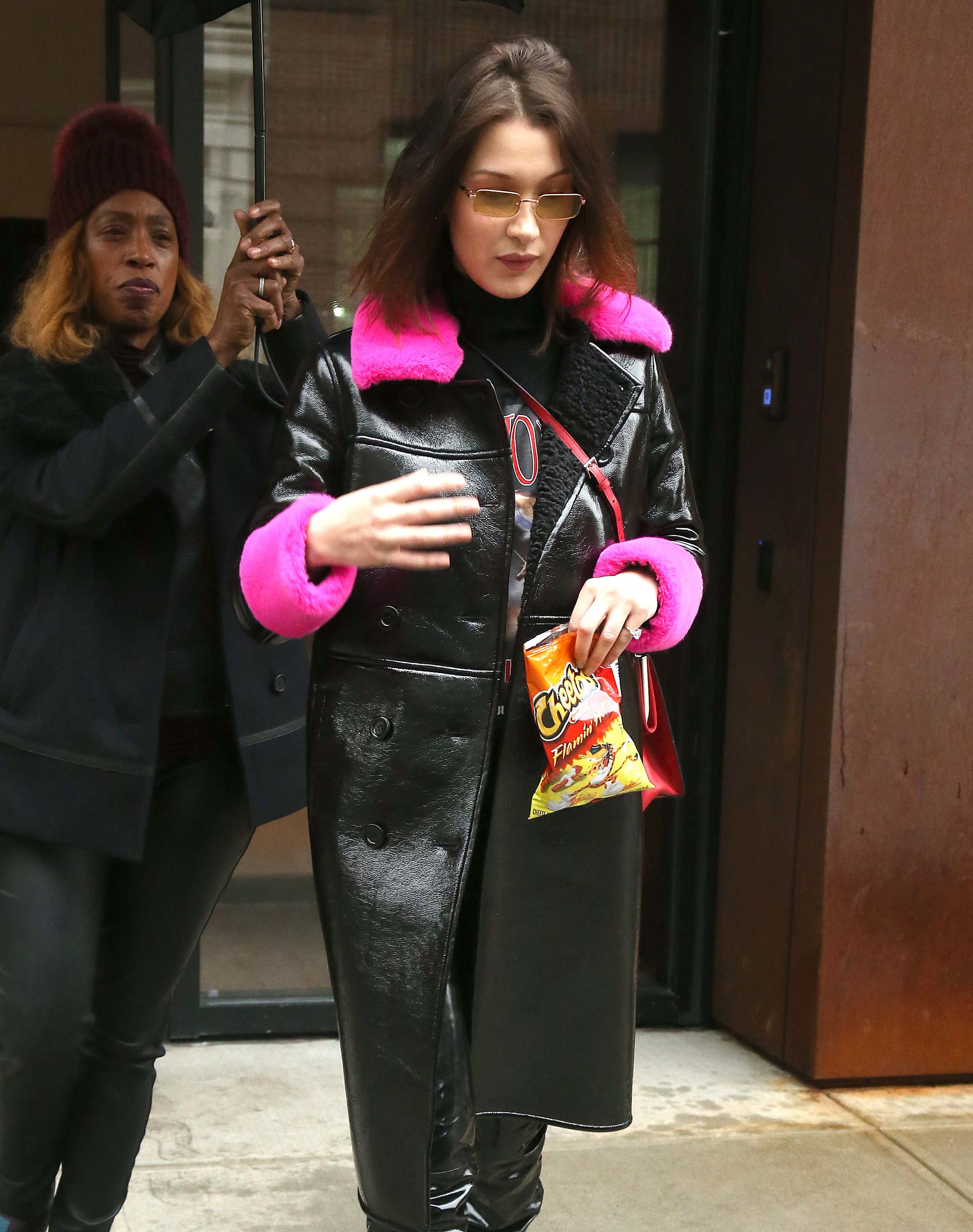 Bella Hadid is seen leaving her apartment