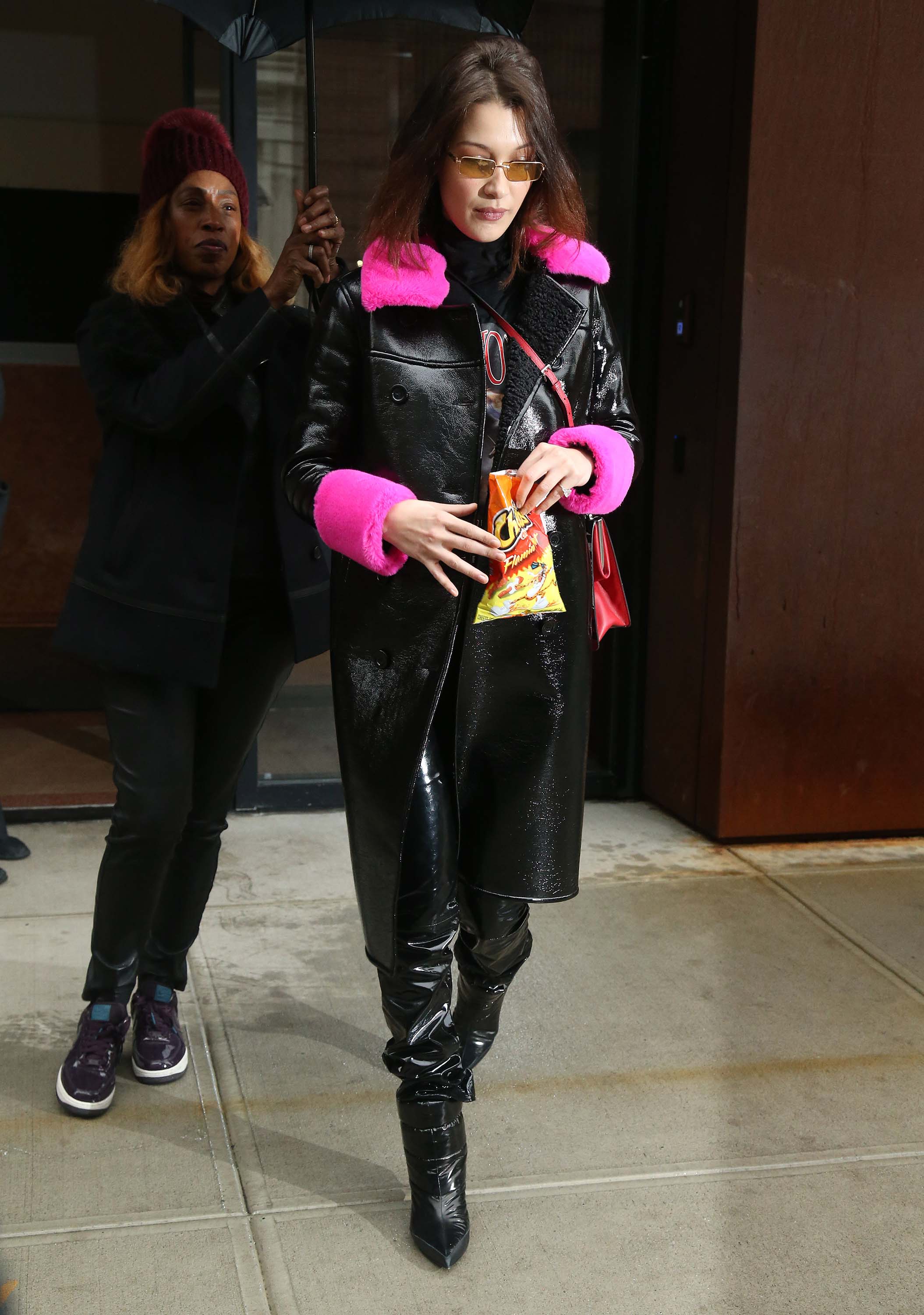 Bella Hadid is seen leaving her apartment