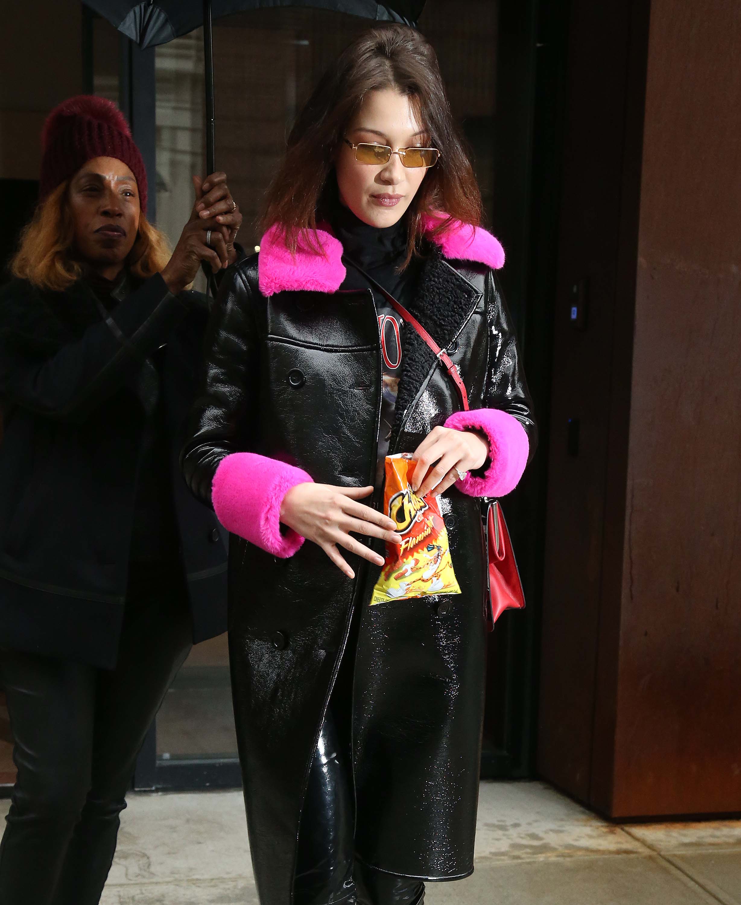 Bella Hadid is seen leaving her apartment