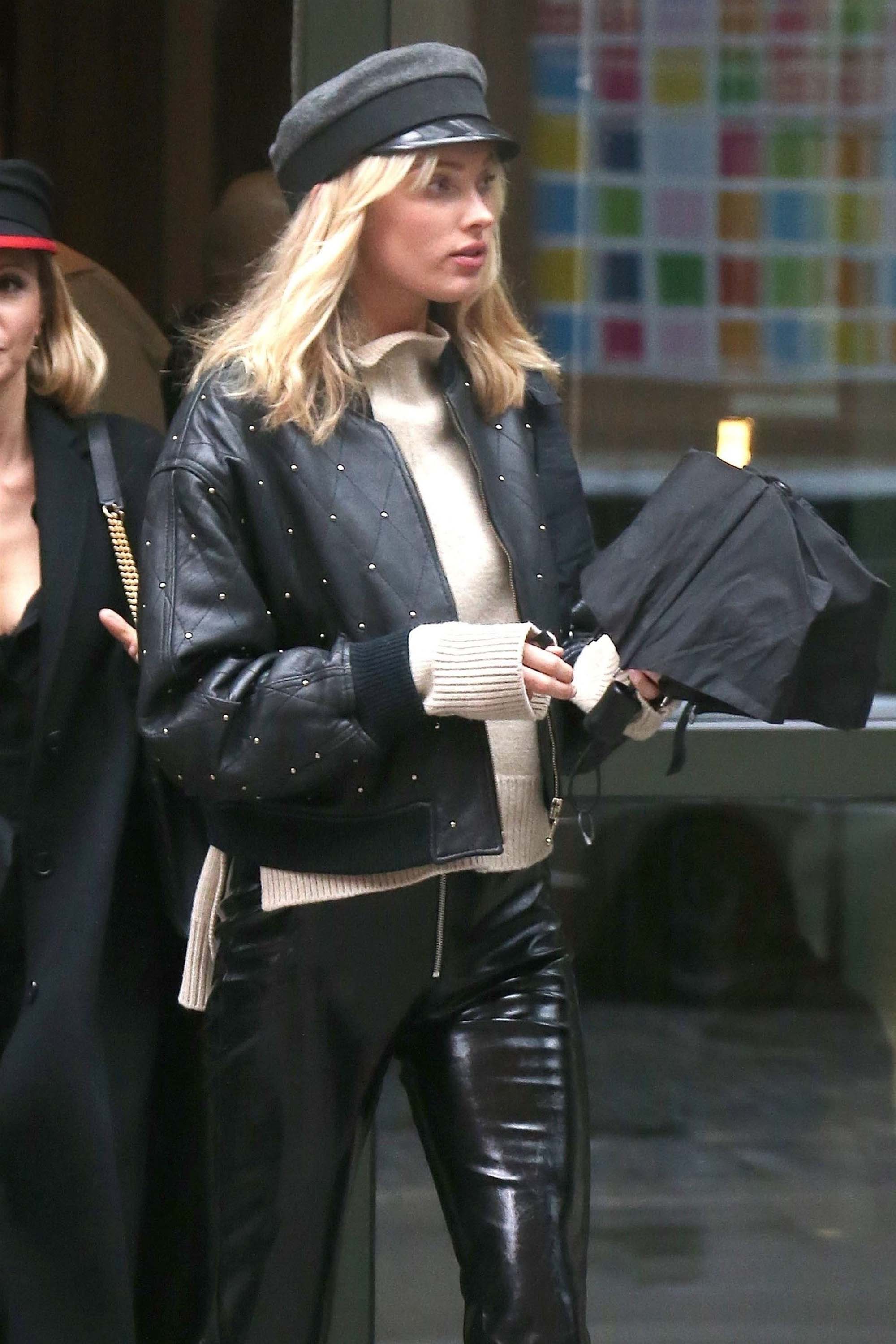 Elsa Hosk out and about with a friend in NYC