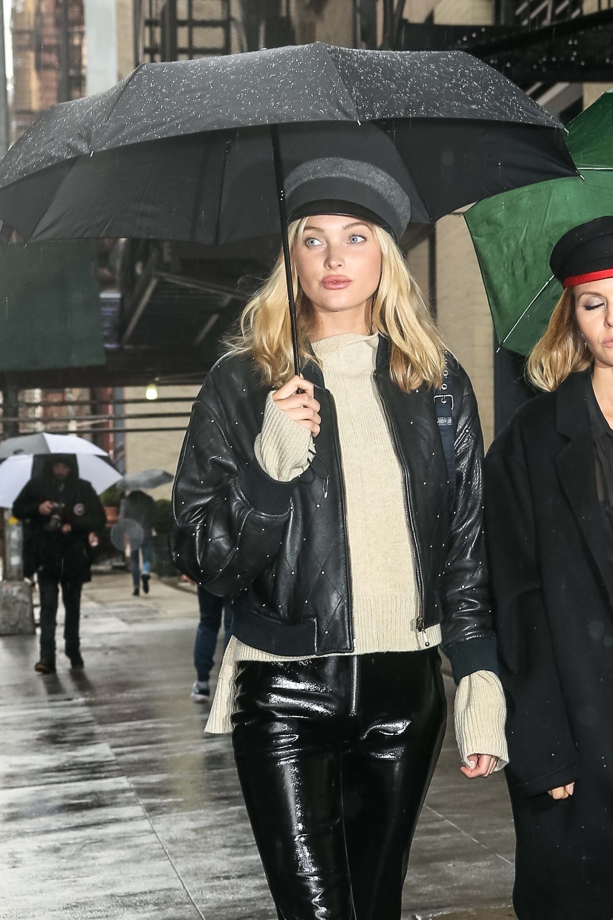 Elsa Hosk out and about with a friend in NYC