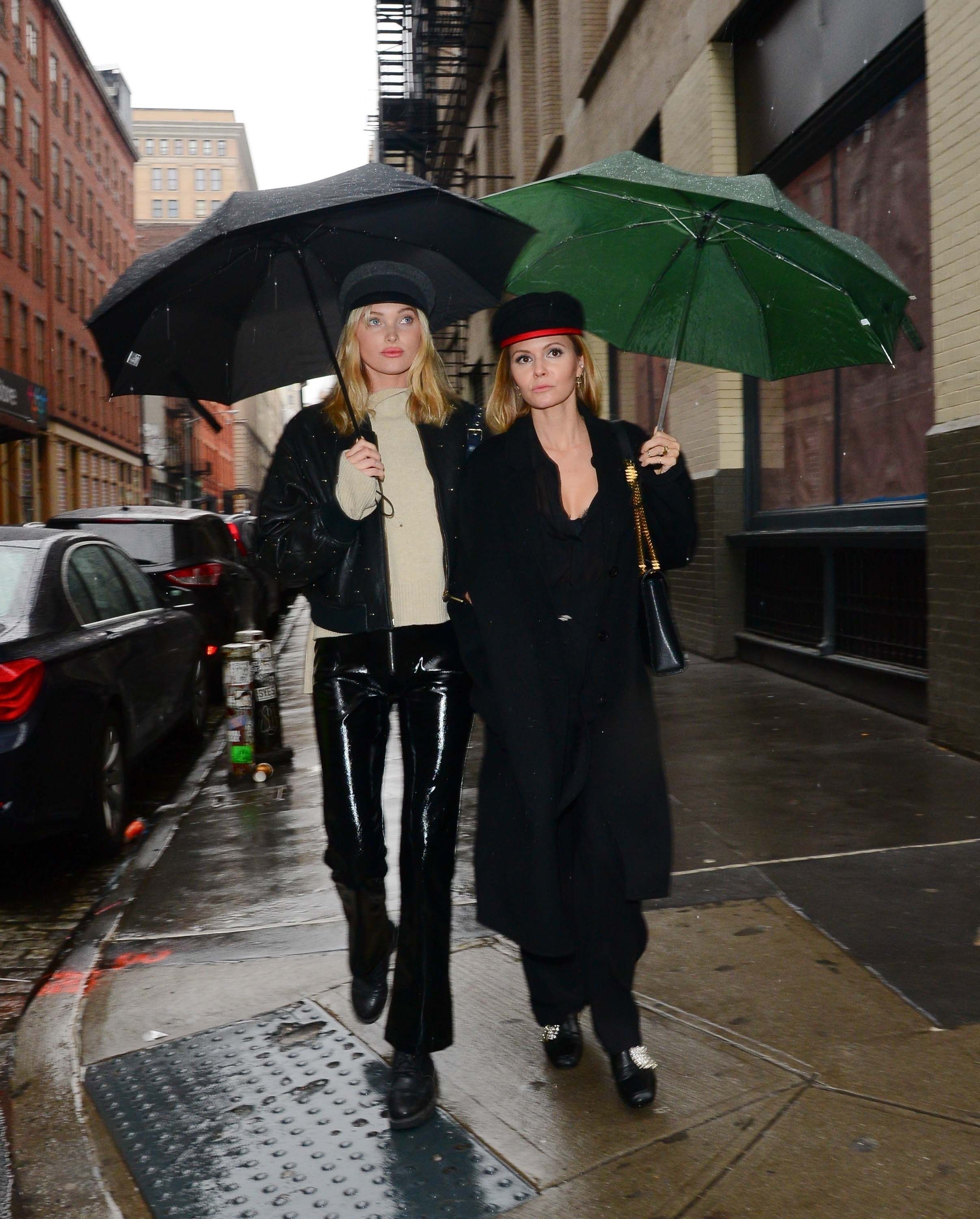 Elsa Hosk out and about with a friend in NYC