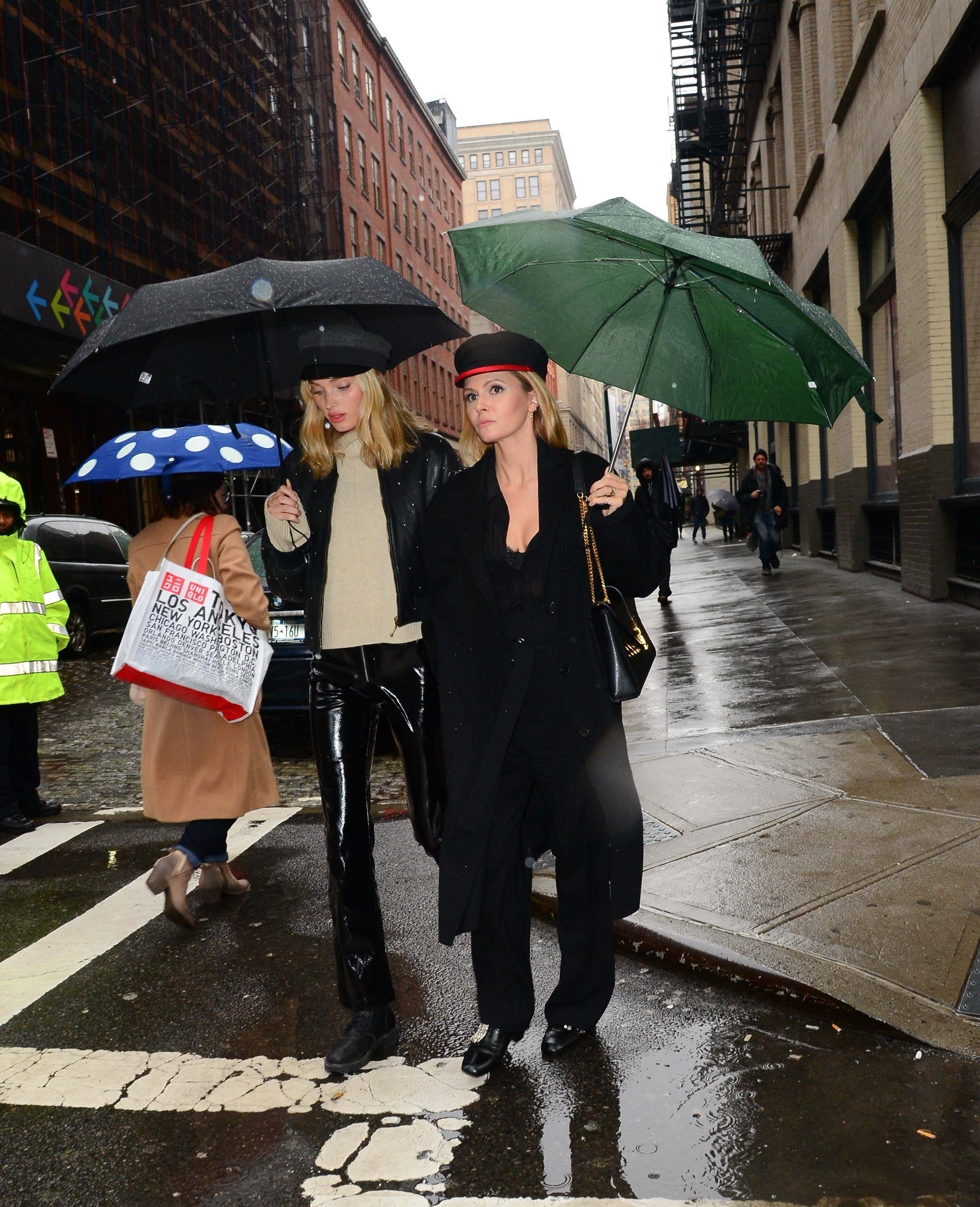 Elsa Hosk out and about with a friend in NYC