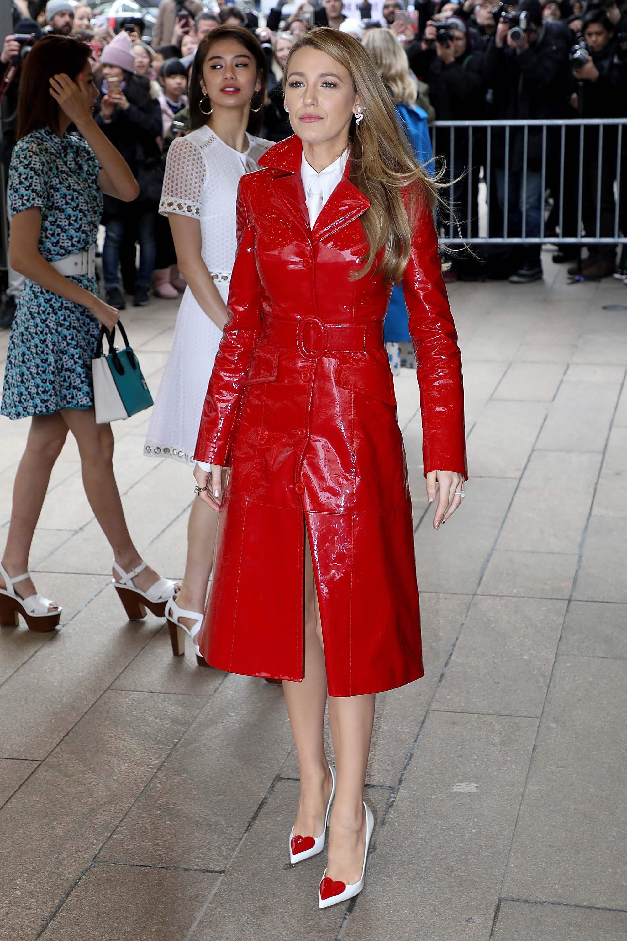Blake Lively arrives at the Michael Kors show