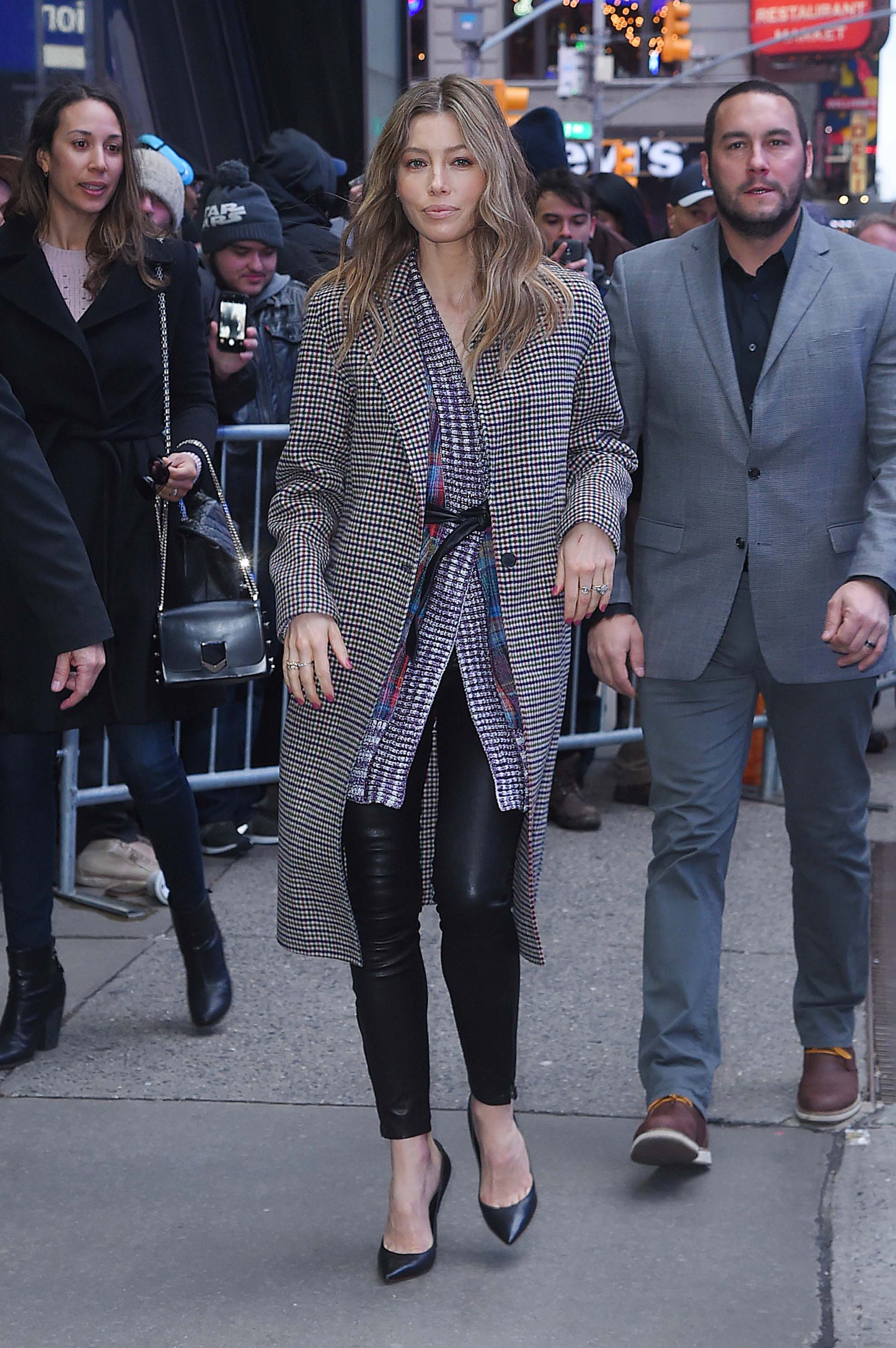 Jessica Biel arrives at ‘Good Morning America’