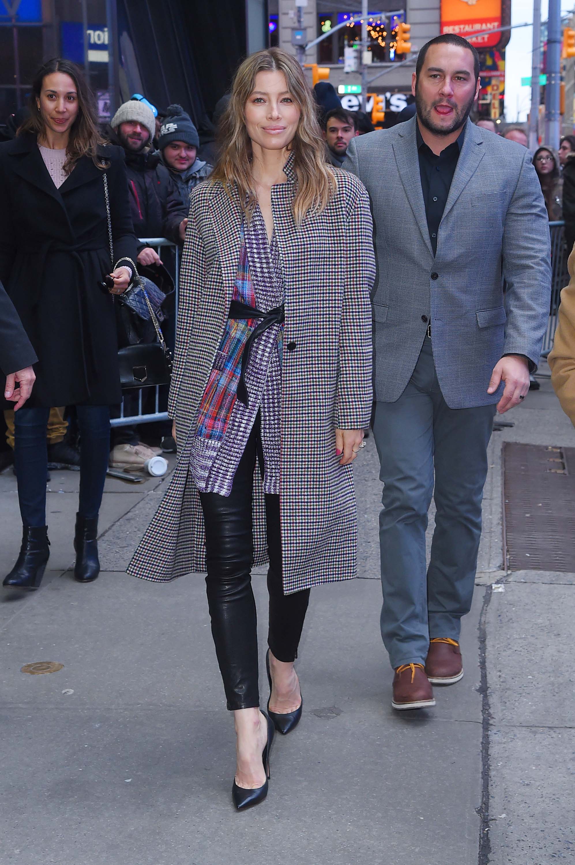 Jessica Biel arrives at ‘Good Morning America’