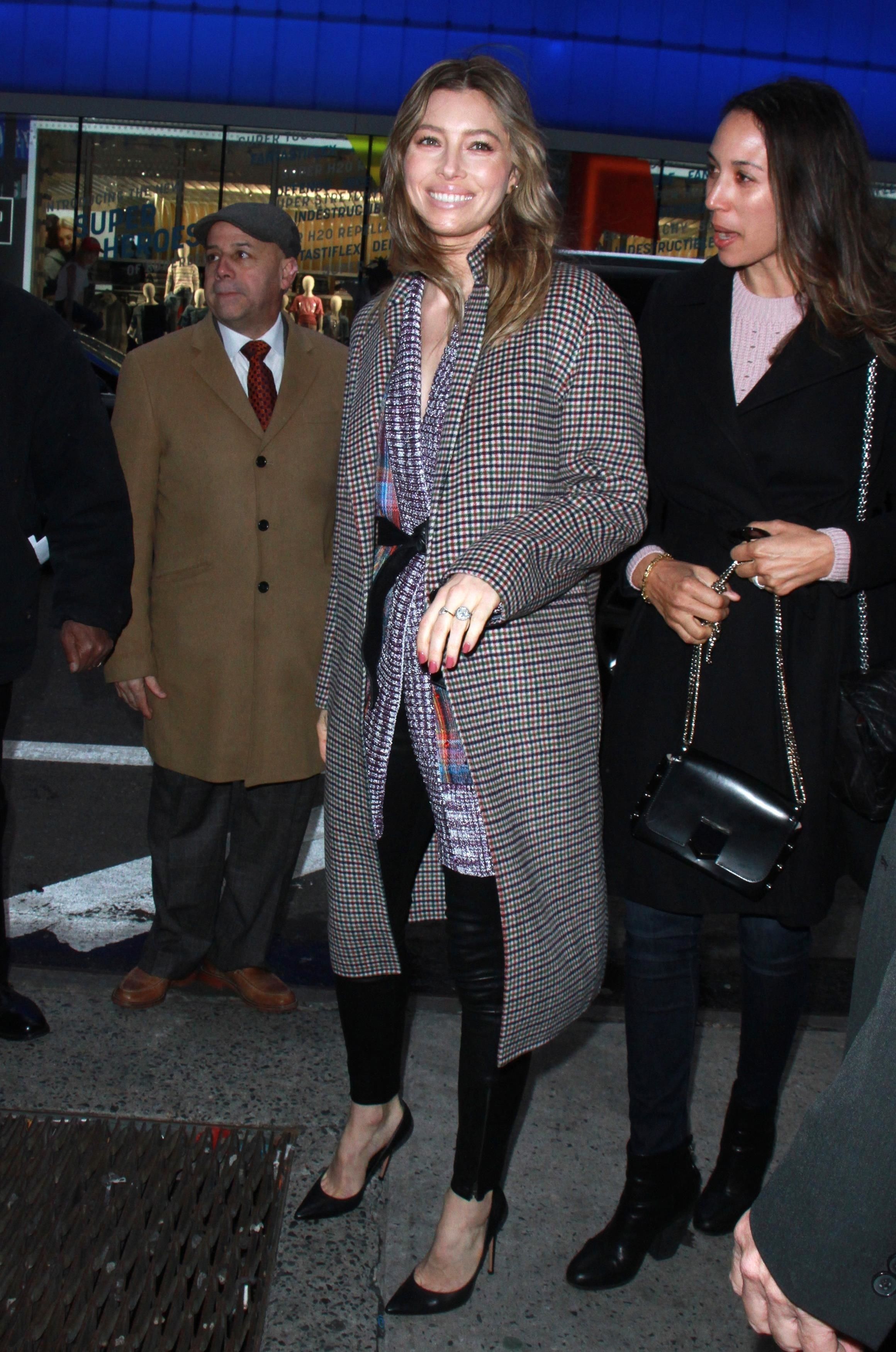 Jessica Biel arrives at ‘Good Morning America’