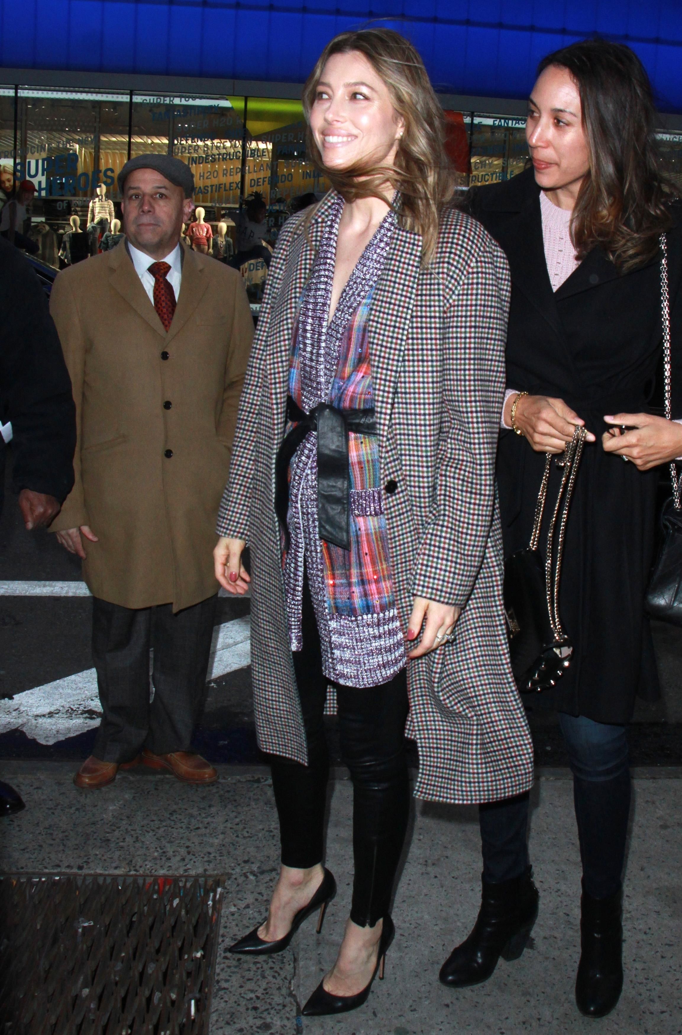 Jessica Biel arrives at ‘Good Morning America’