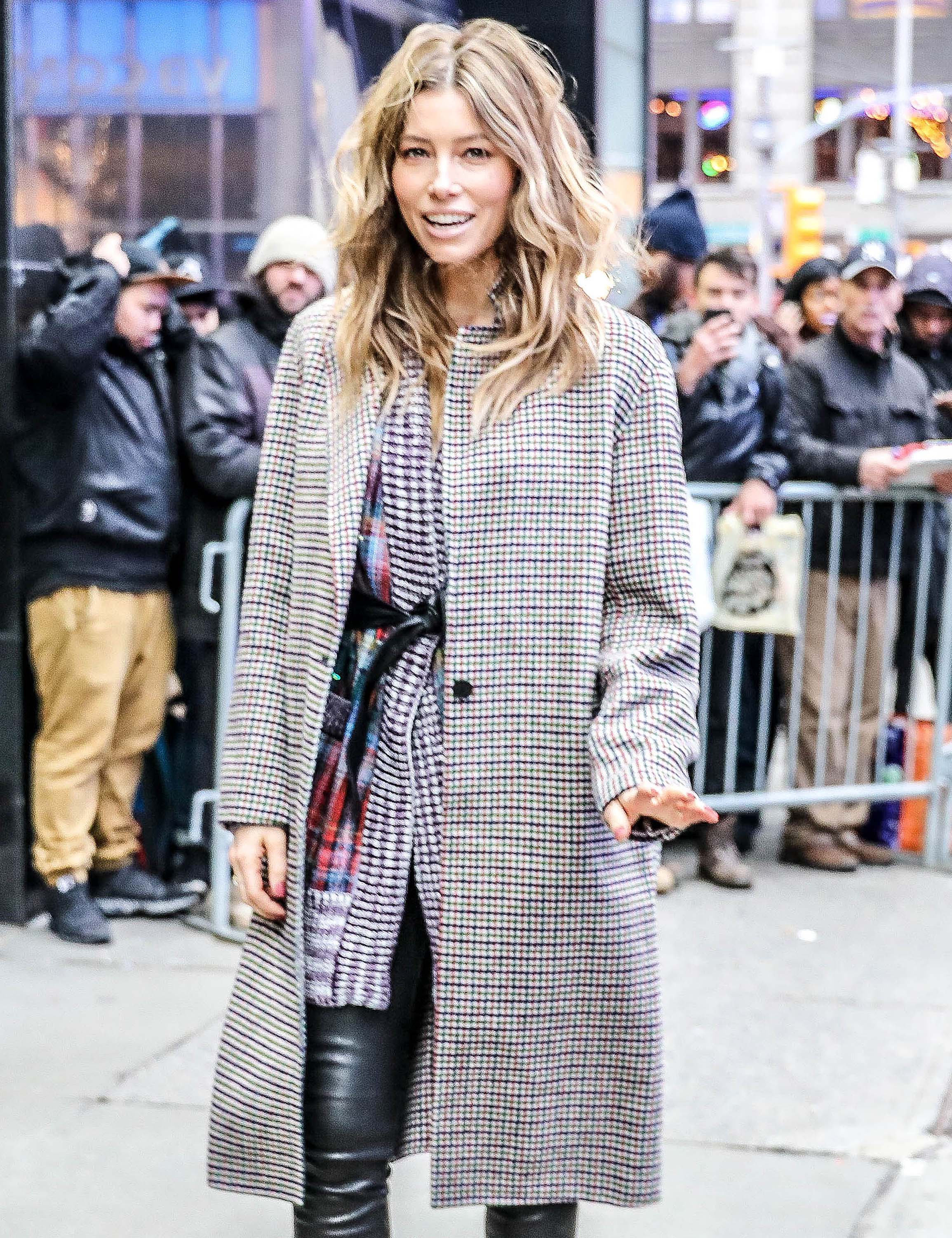 Jessica Biel arrives at ‘Good Morning America’