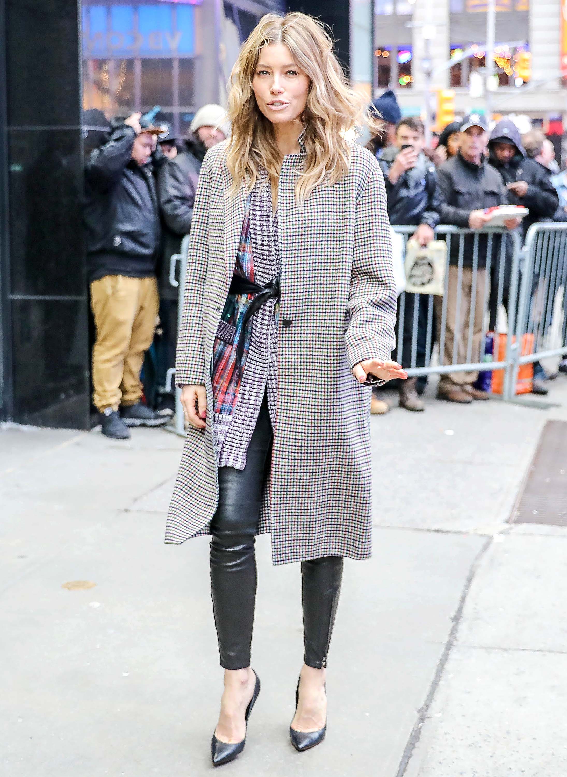 Jessica Biel arrives at ‘Good Morning America’