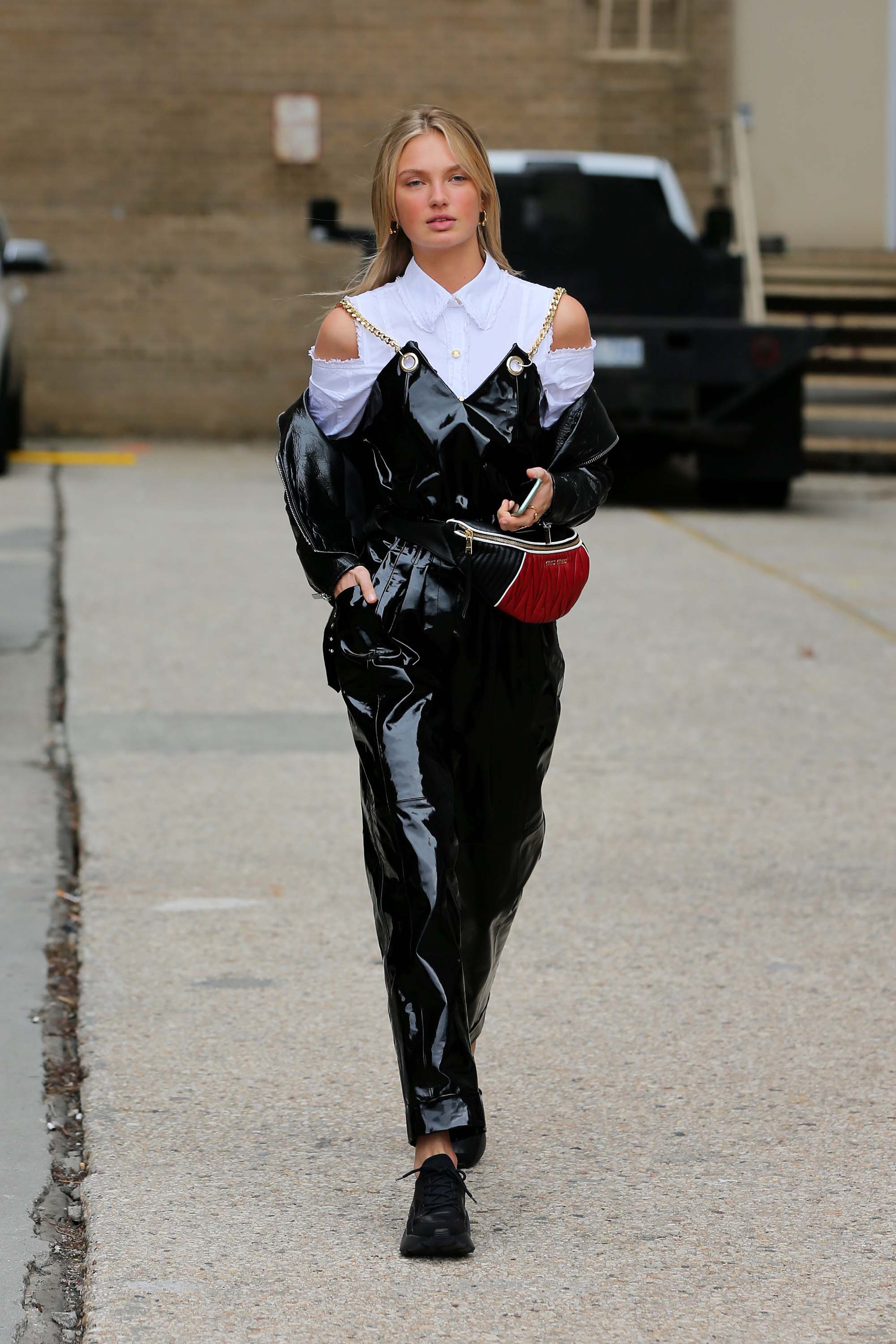 Romee Strijd attends Ralph Lauren AW18 at Skylight Clarkson