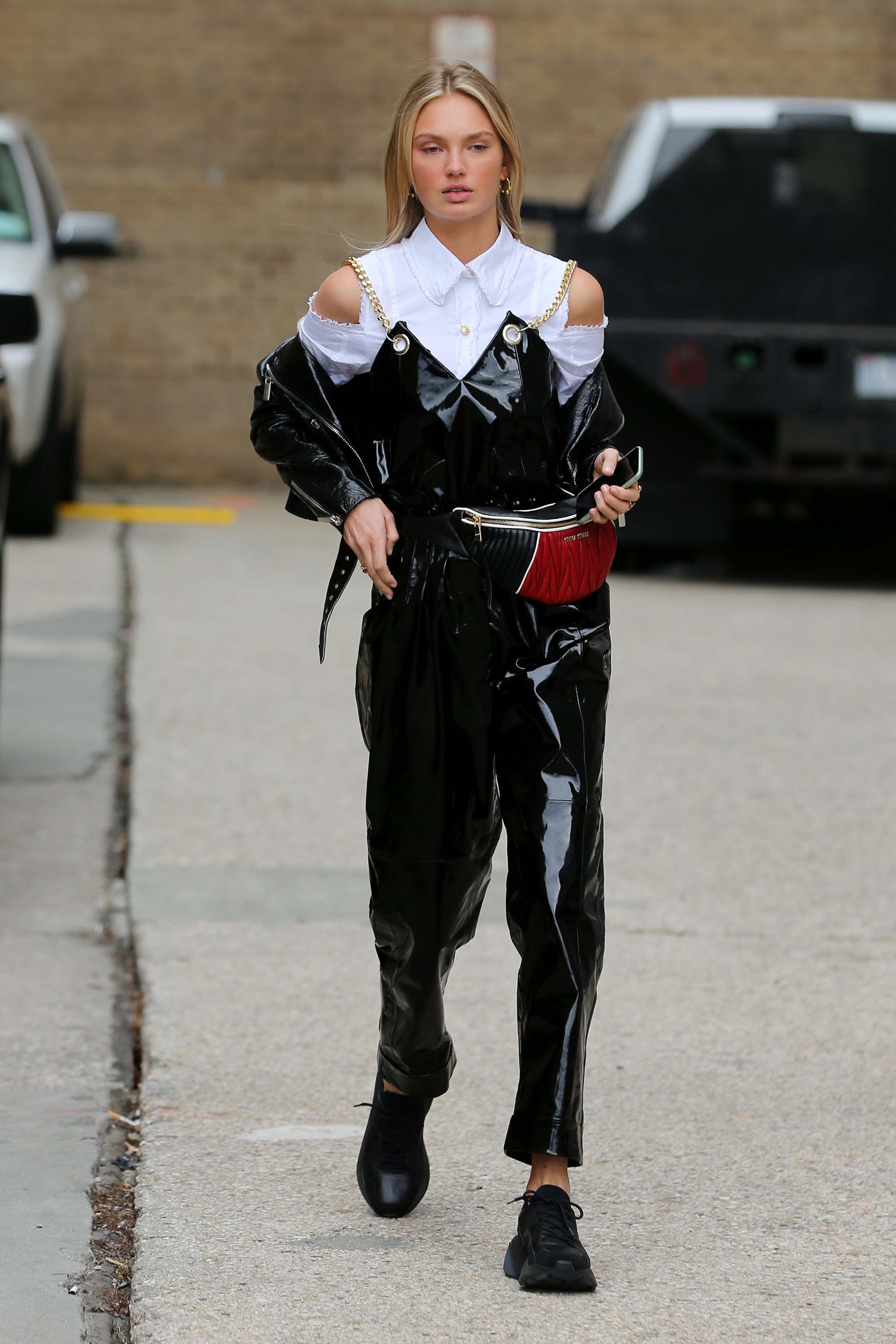 Romee Strijd attends Ralph Lauren AW18 at Skylight Clarkson