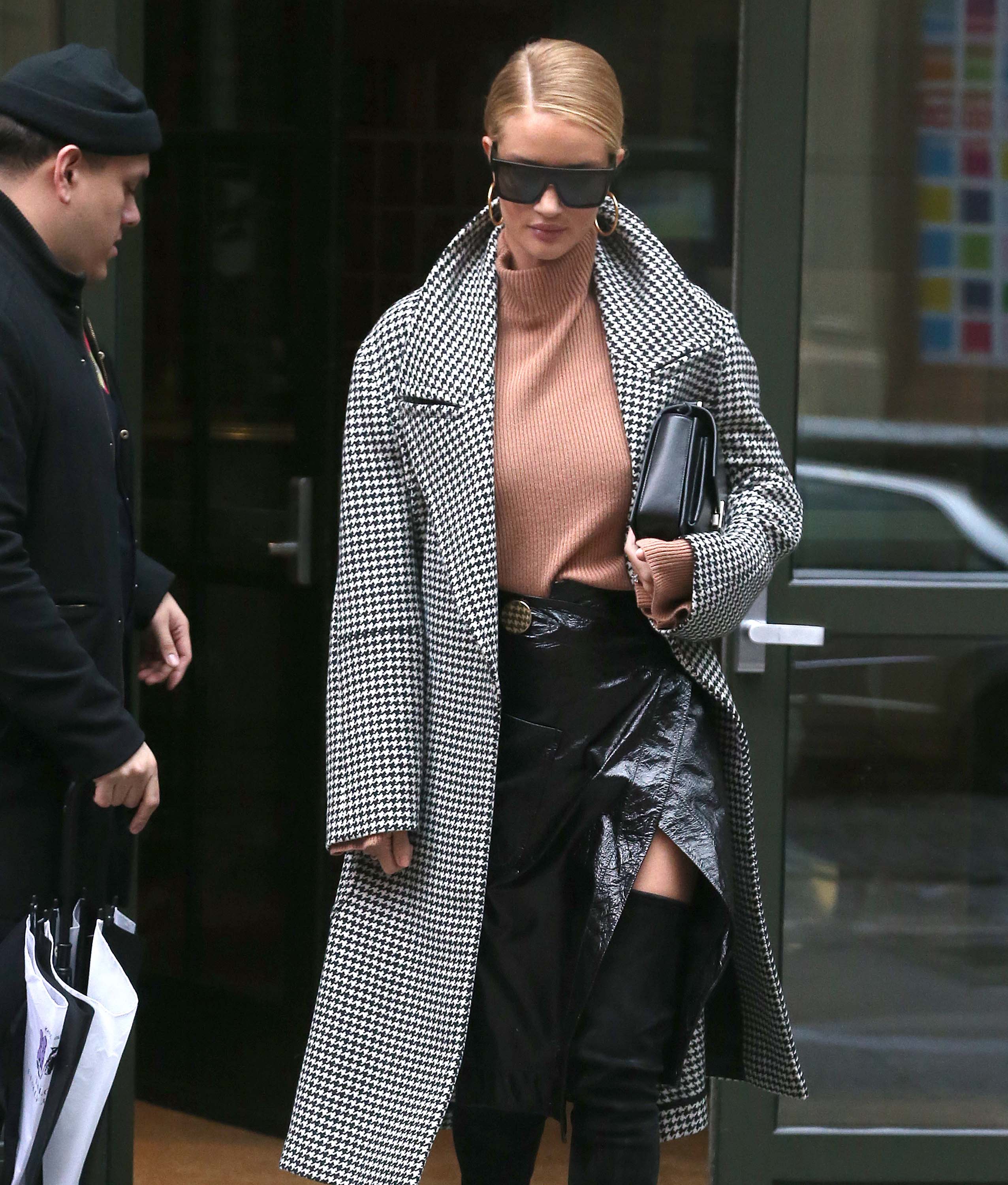 Rosie Huntington Whiteley seen leaving her hotel