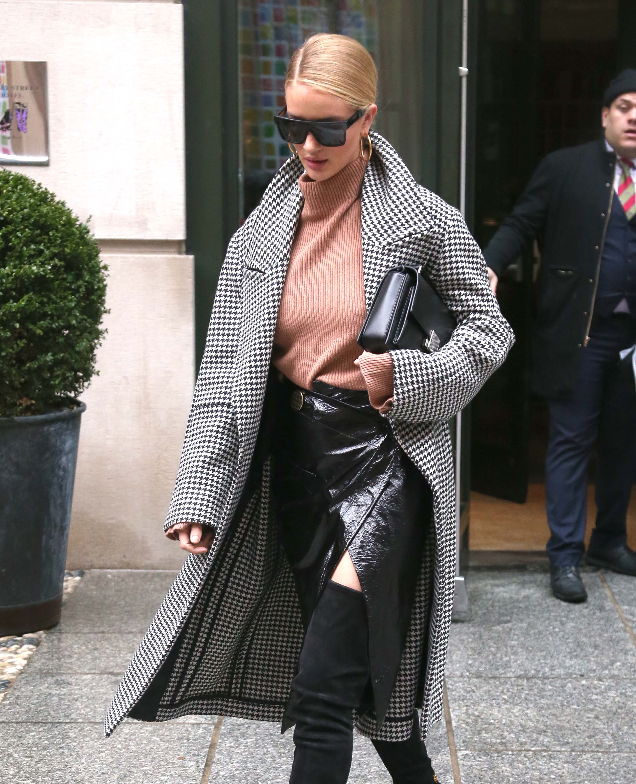 Rosie Huntington Whiteley seen leaving her hotel