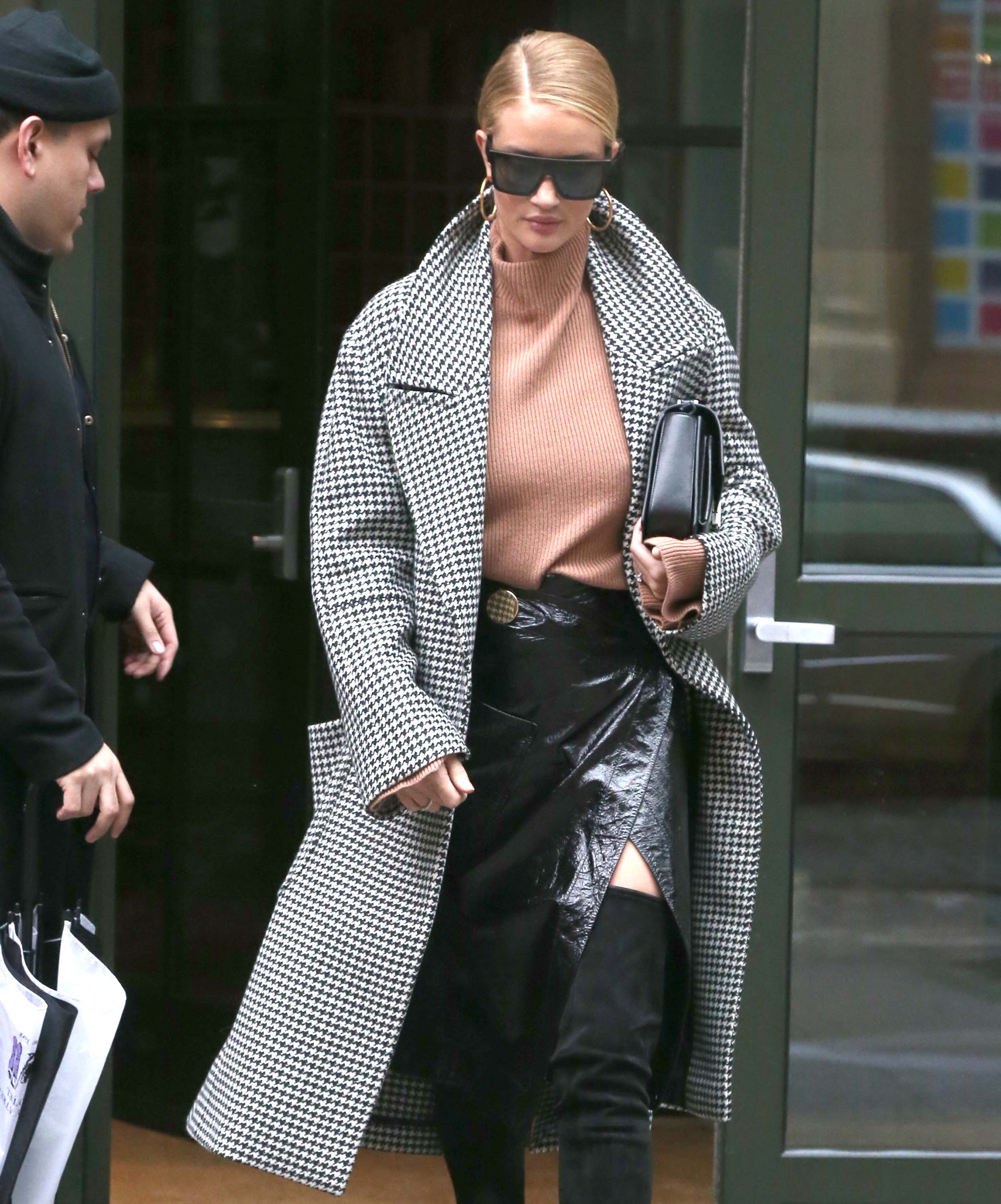 Rosie Huntington Whiteley seen leaving her hotel