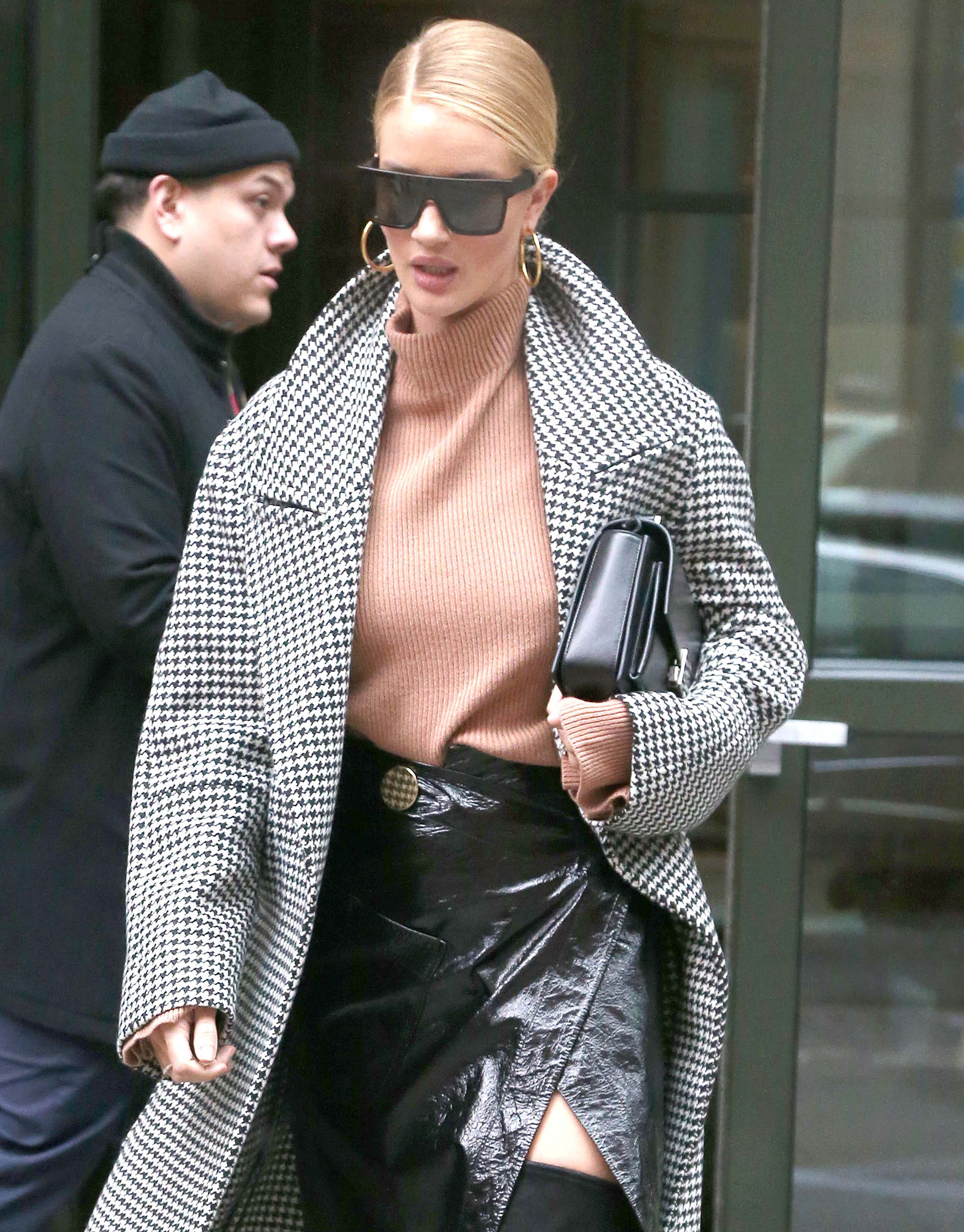 Rosie Huntington Whiteley seen leaving her hotel