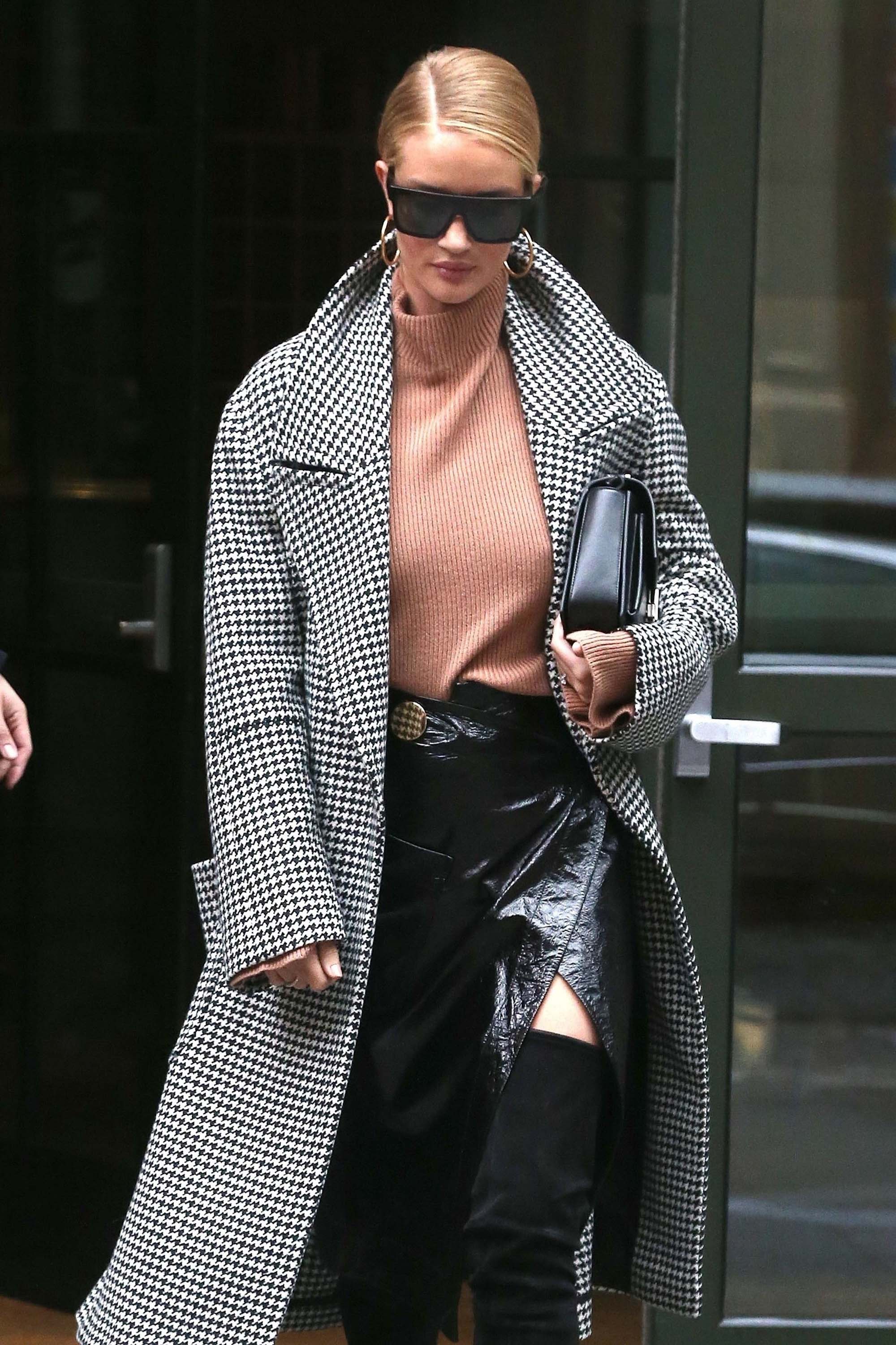 Rosie Huntington Whiteley seen leaving her hotel