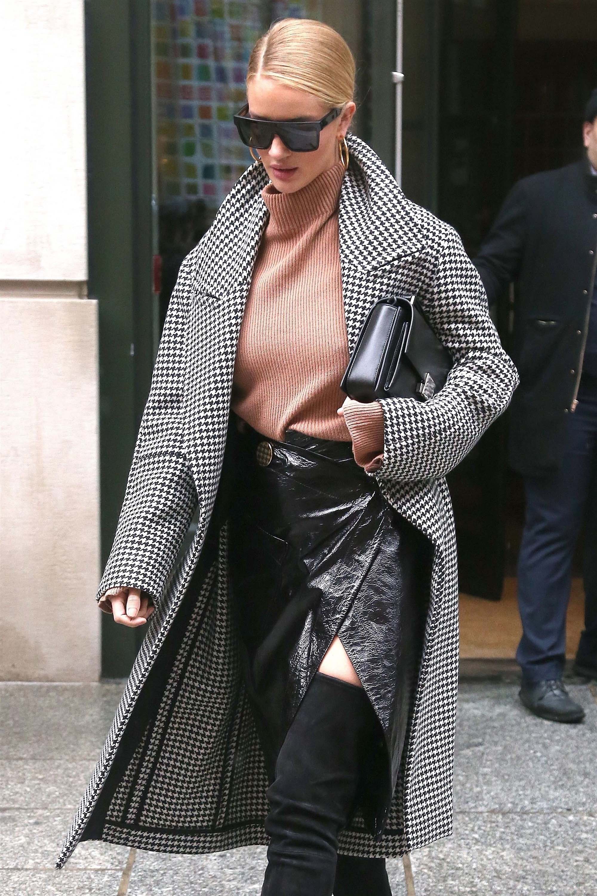 Rosie Huntington Whiteley seen leaving her hotel