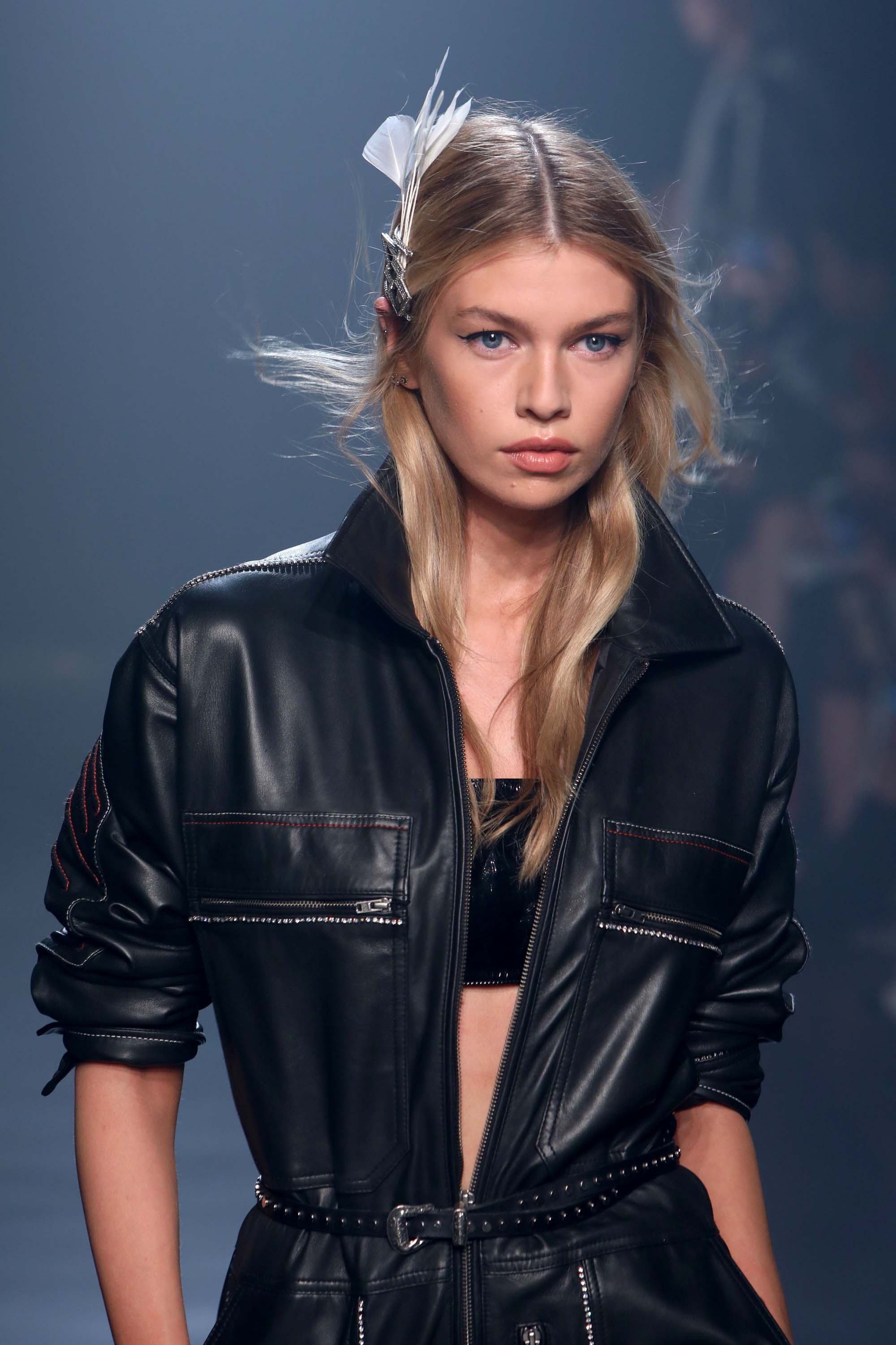 Stella Maxwell attends Walks in the Zadig & Voltaire show
