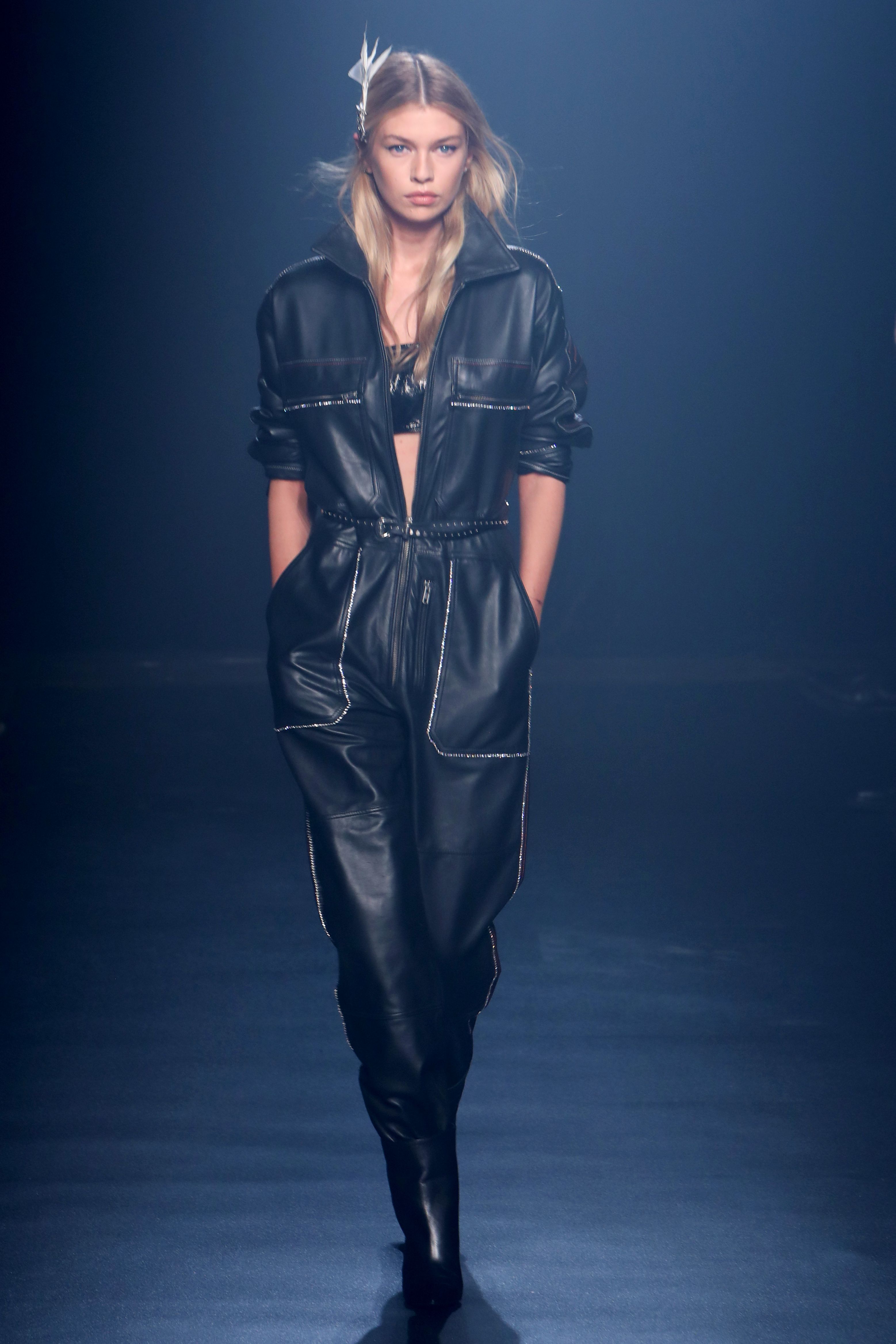 Stella Maxwell attends Walks in the Zadig & Voltaire show