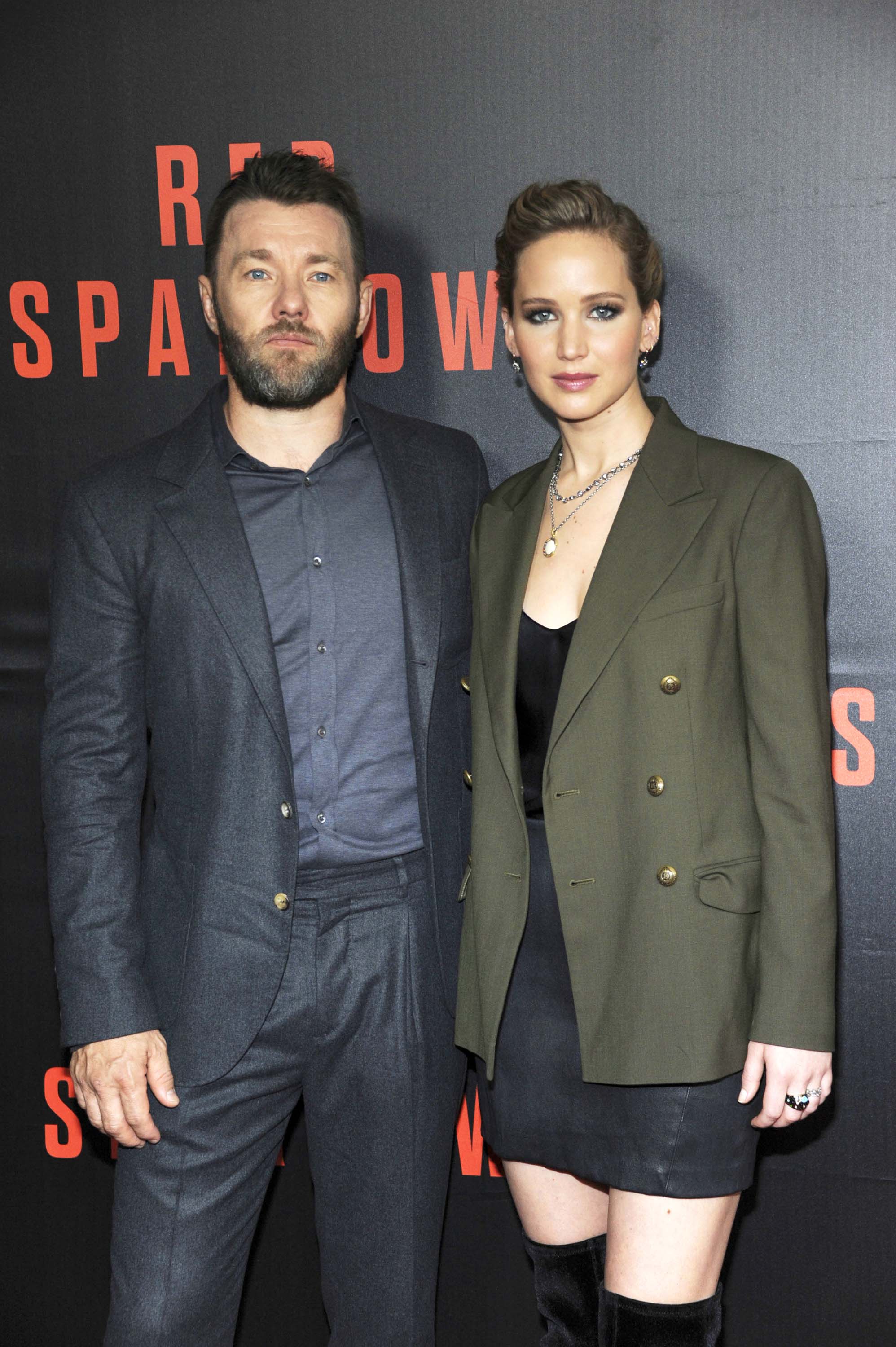 Jennifer Lawrence attends the screening of their new film Red Sparrow