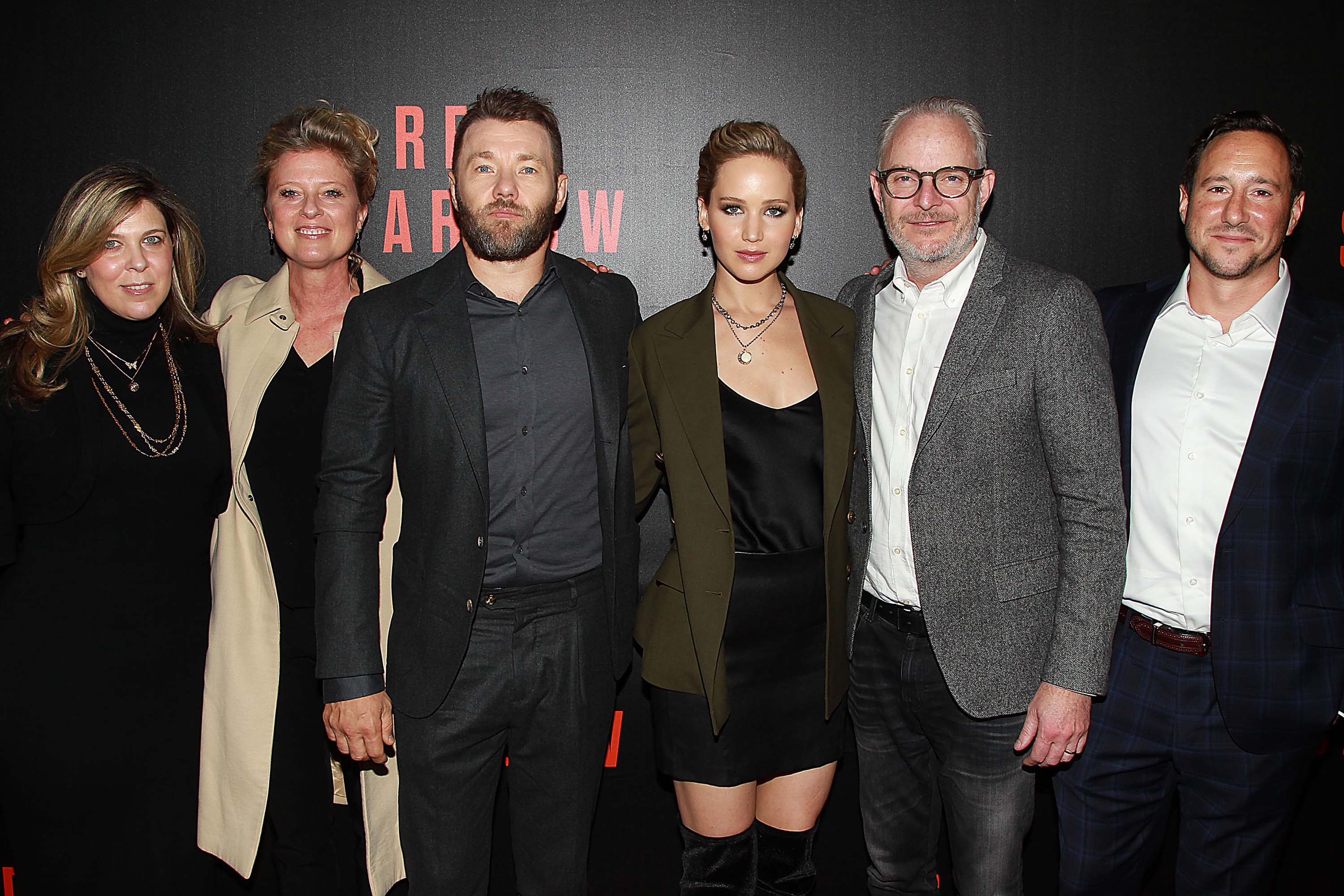 Jennifer Lawrence attends the screening of their new film Red Sparrow