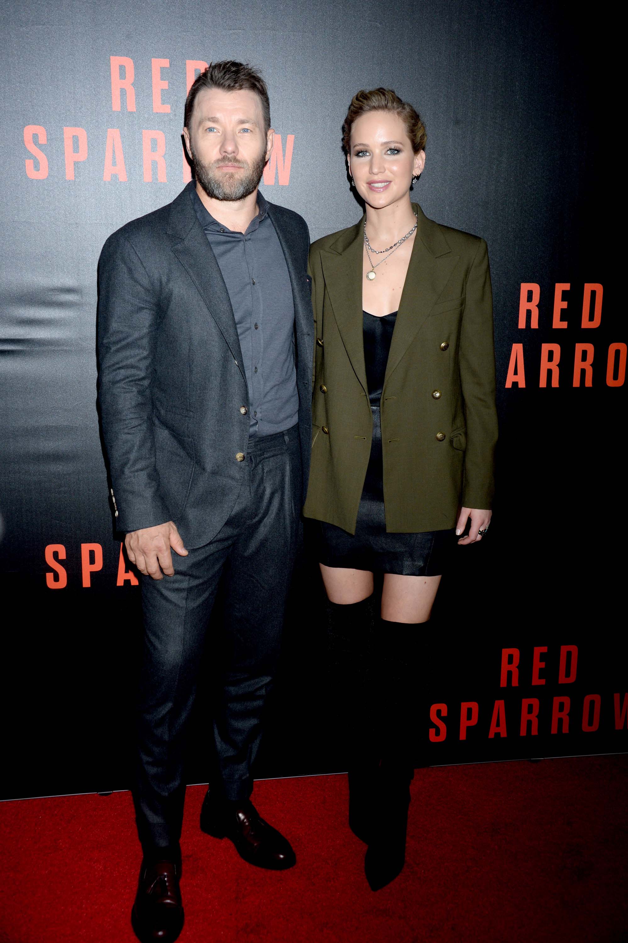 Jennifer Lawrence attends the screening of their new film Red Sparrow