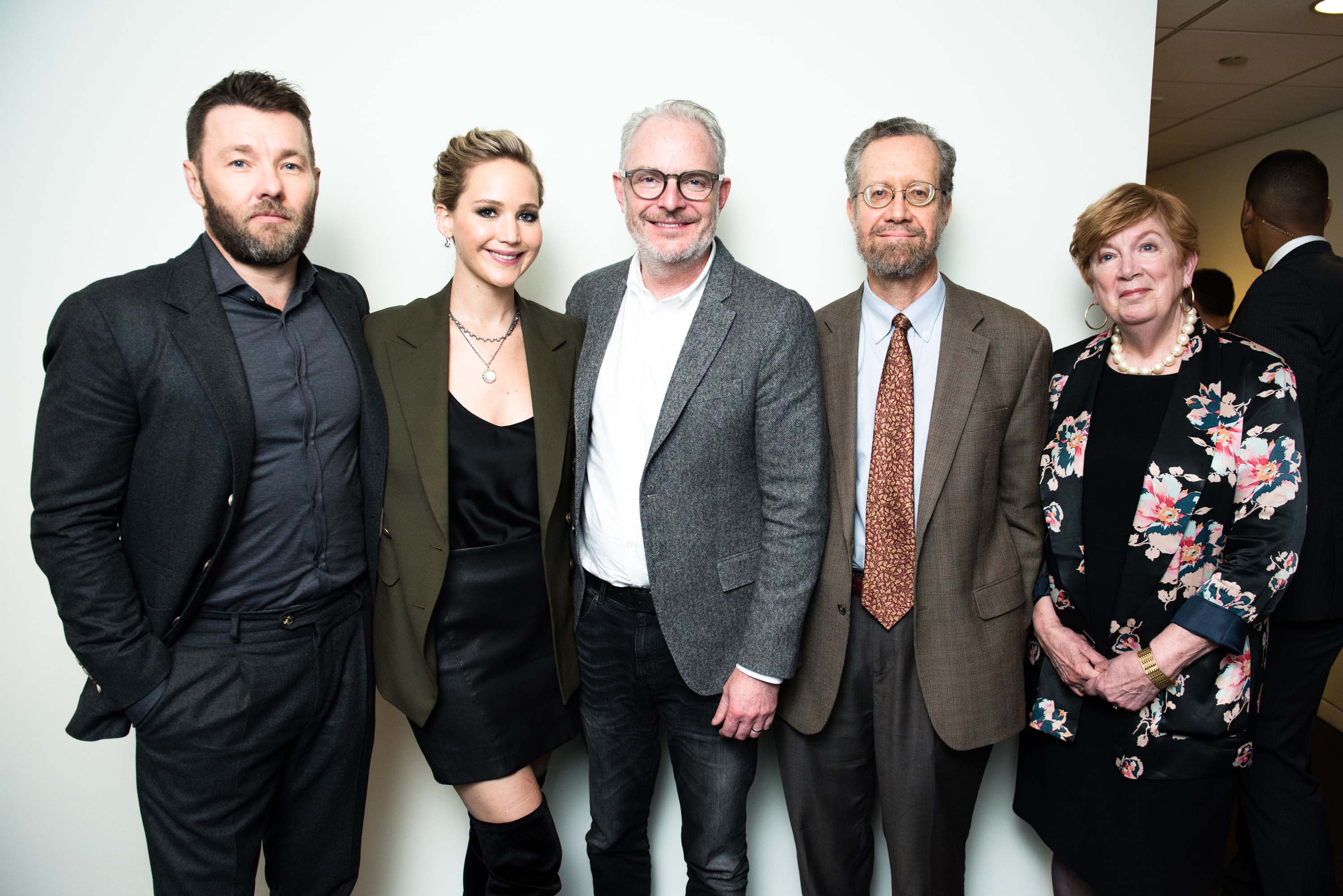 Jennifer Lawrence attends the screening of their new film Red Sparrow