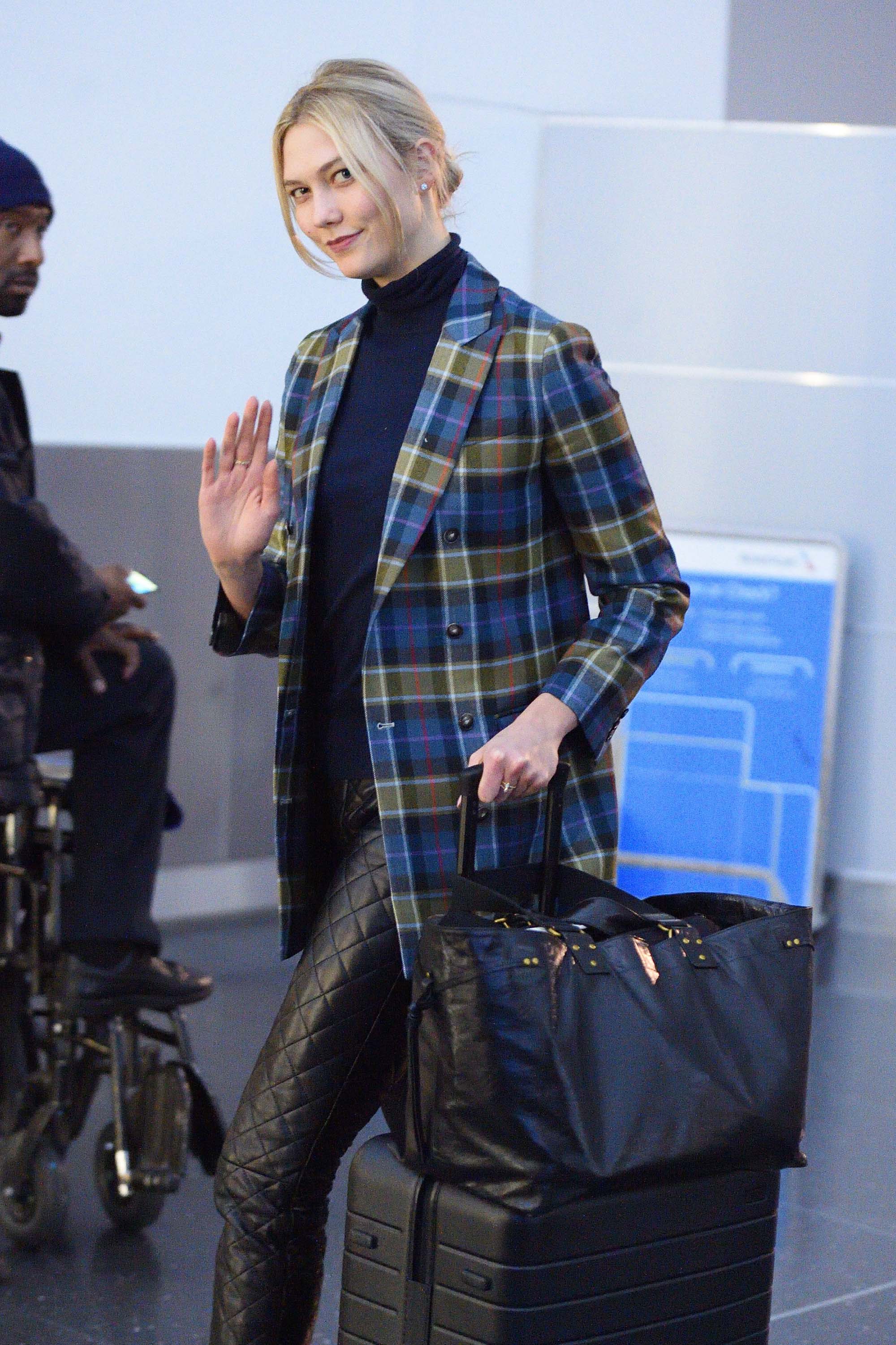 Karlie Kloss arrives at JFK airport