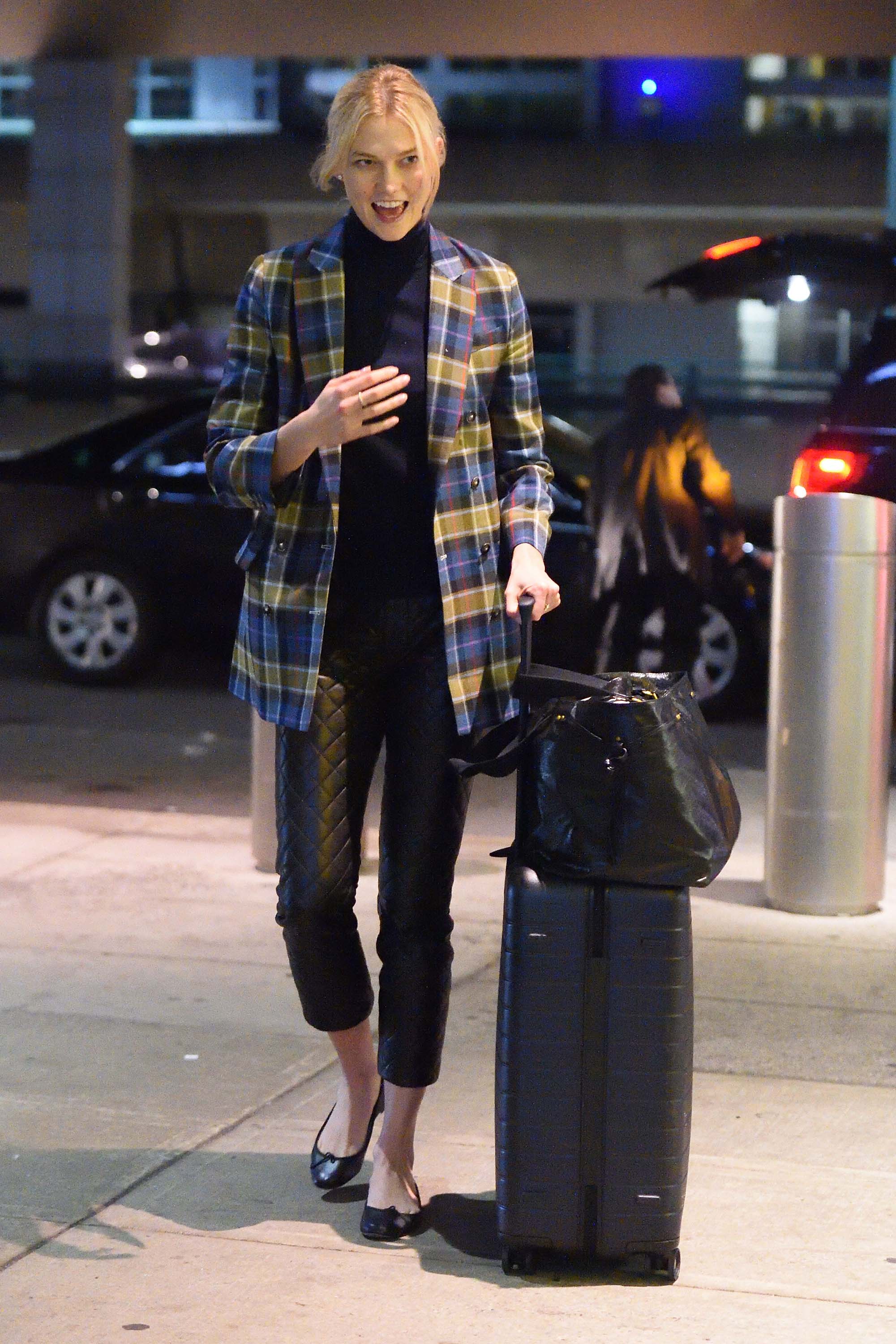 Karlie Kloss arrives at JFK airport