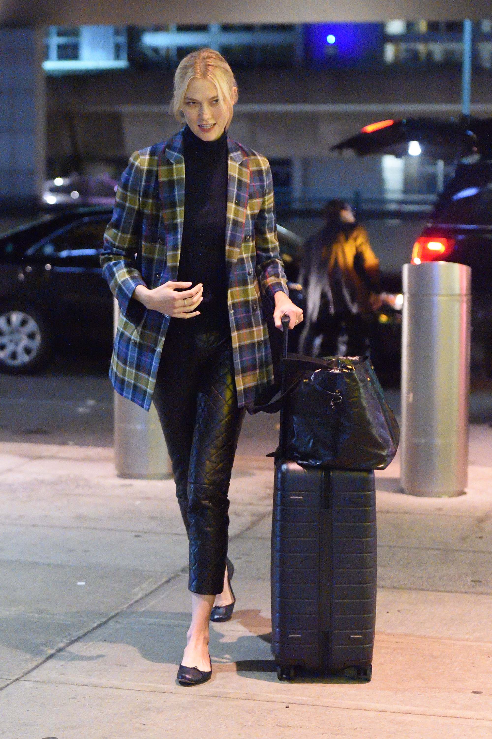 Karlie Kloss arrives at JFK airport