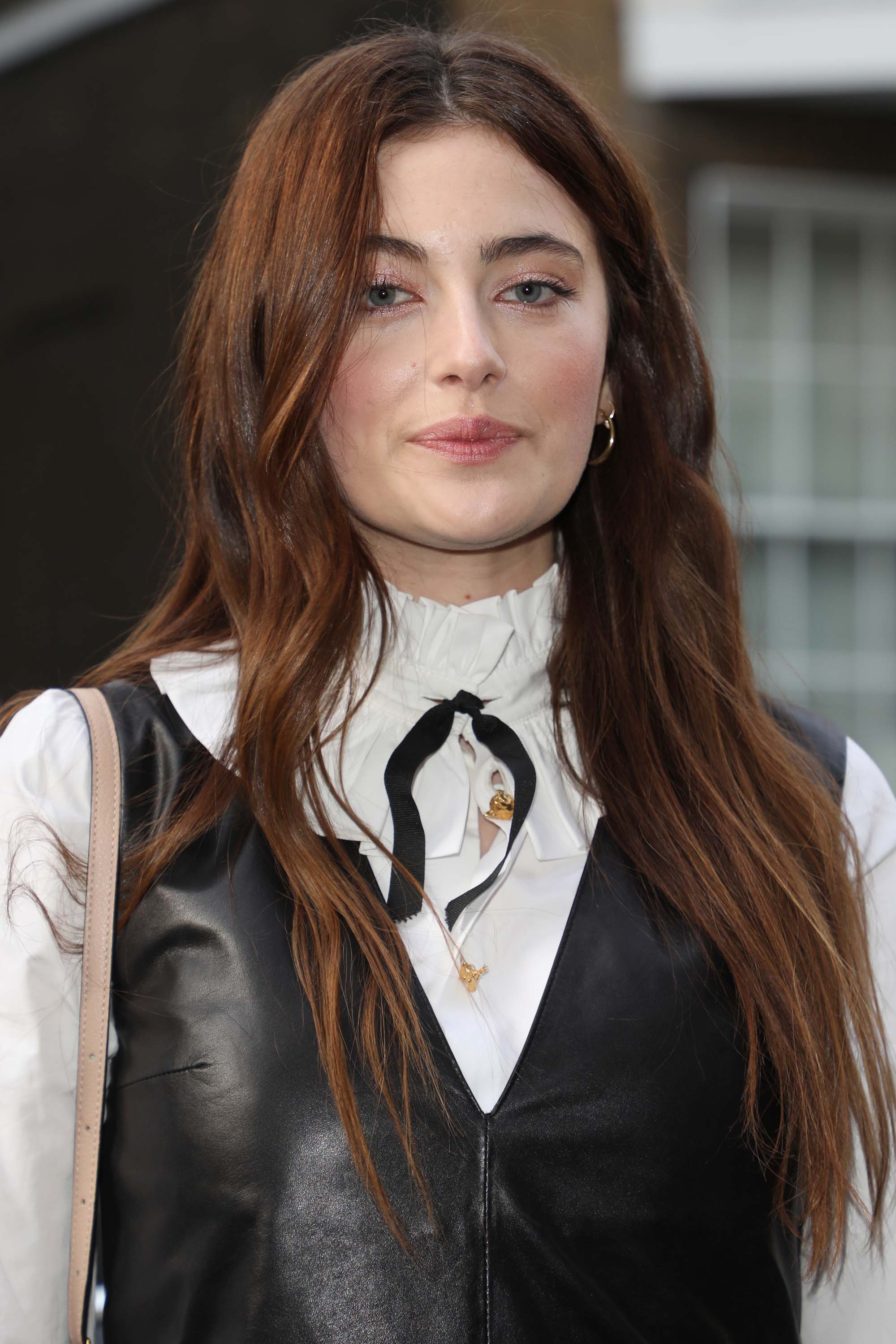 Millie Brady attends Mulberry show