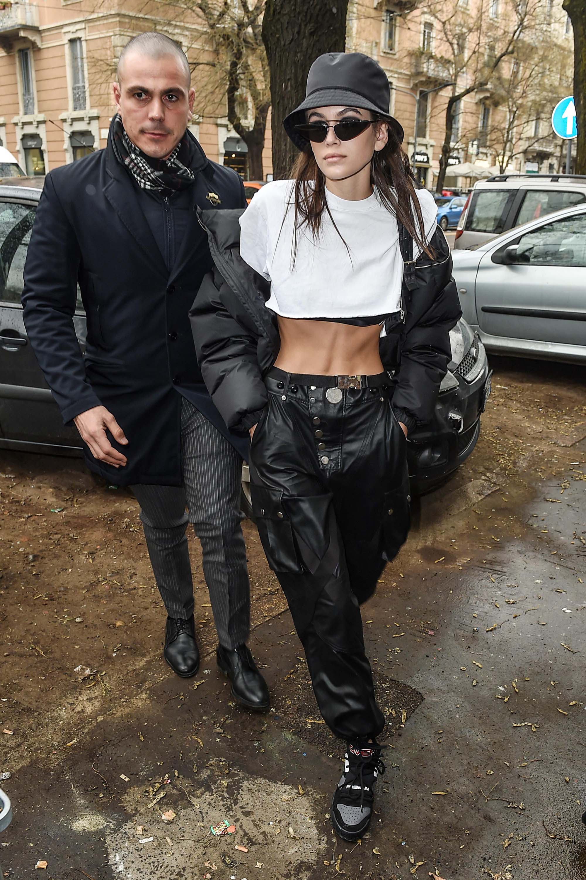 Kaia Gerber out in Milan