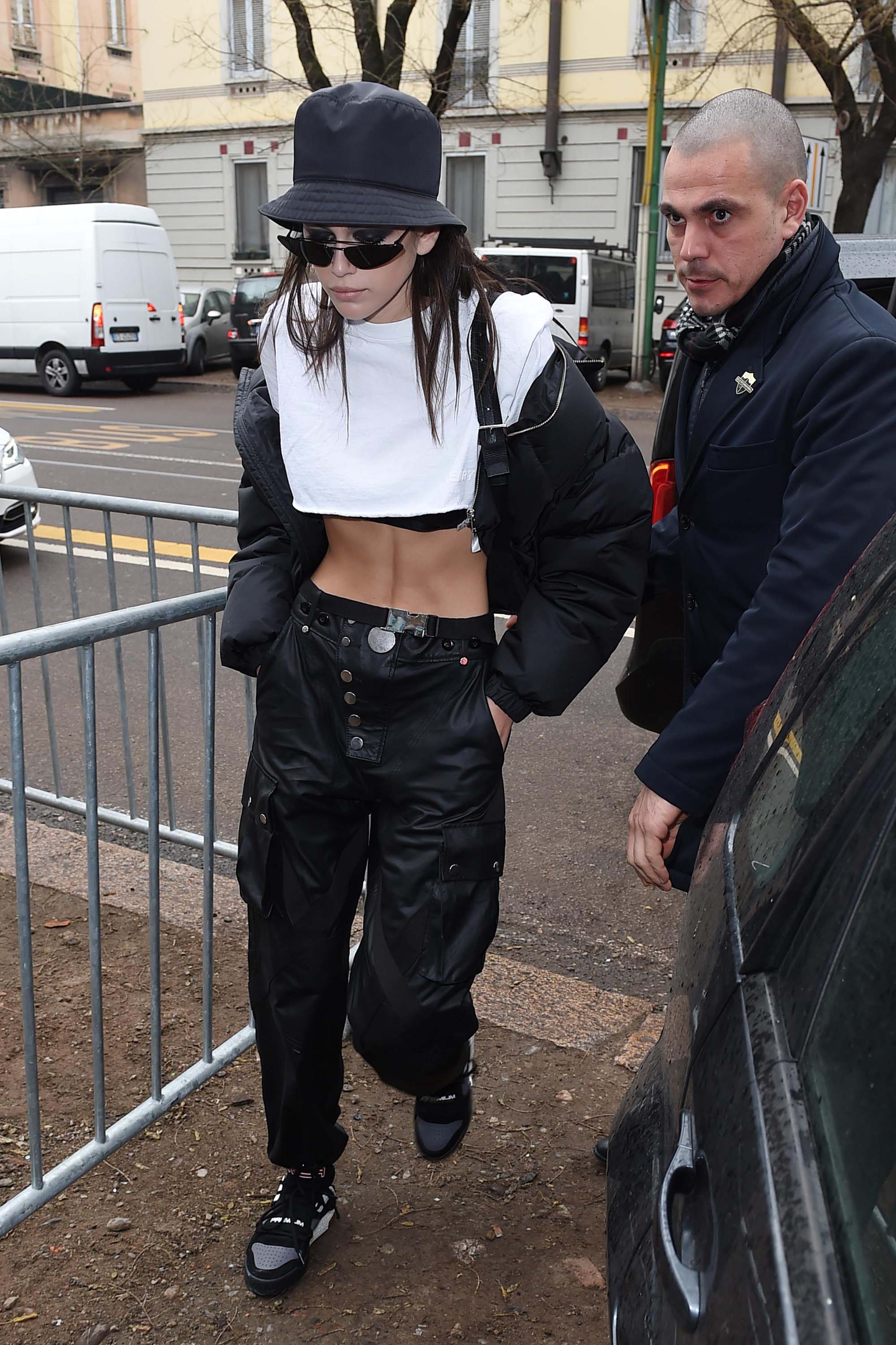 Kaia Gerber out in Milan