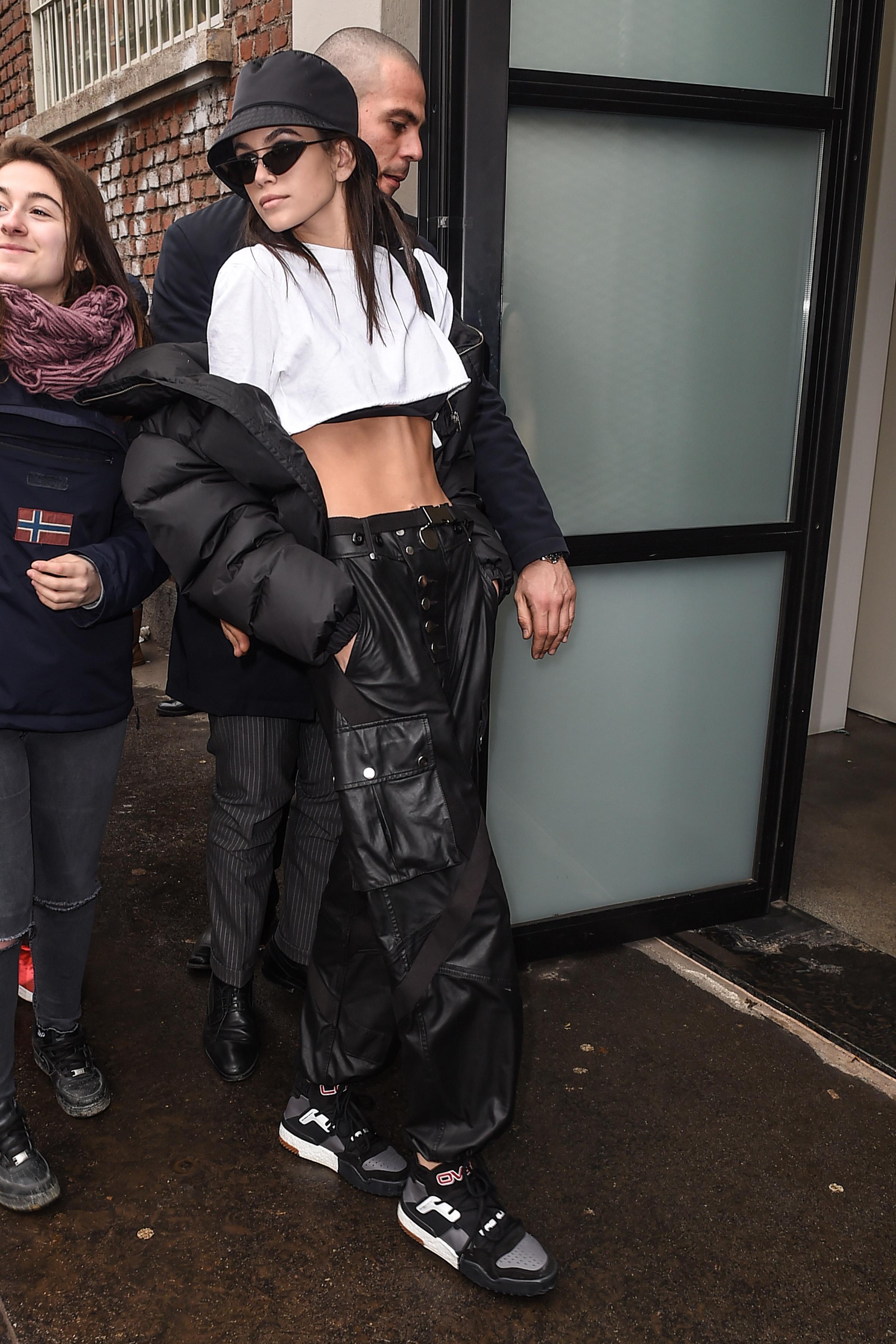 Kaia Gerber out in Milan