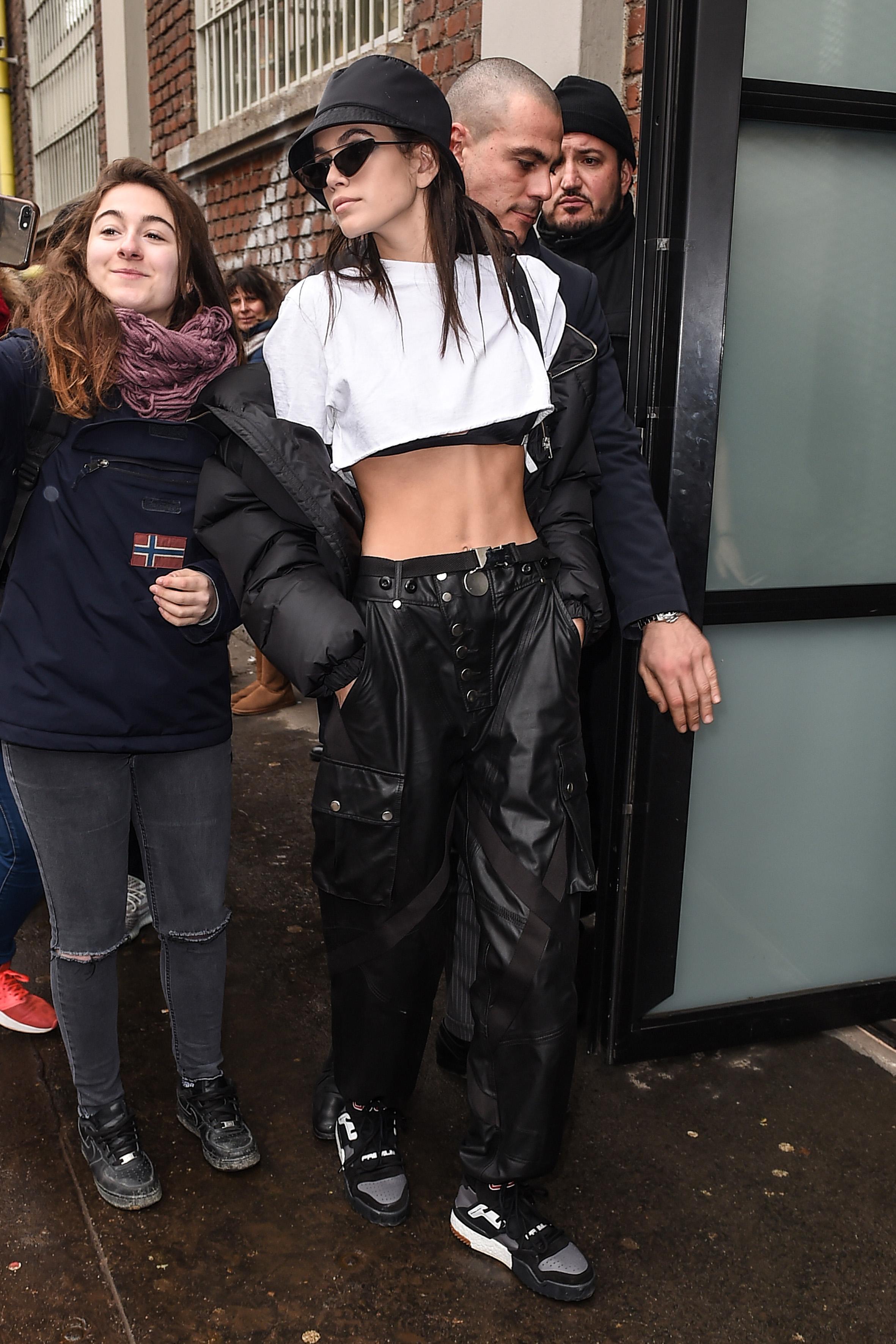 Kaia Gerber out in Milan