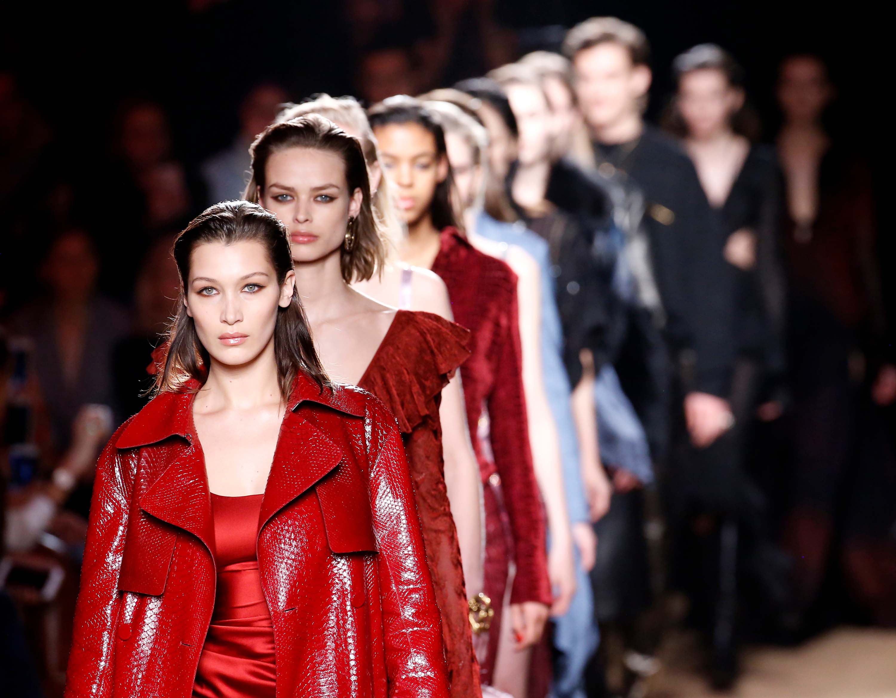 Bella Hadid walks the Roberto Cavalli show