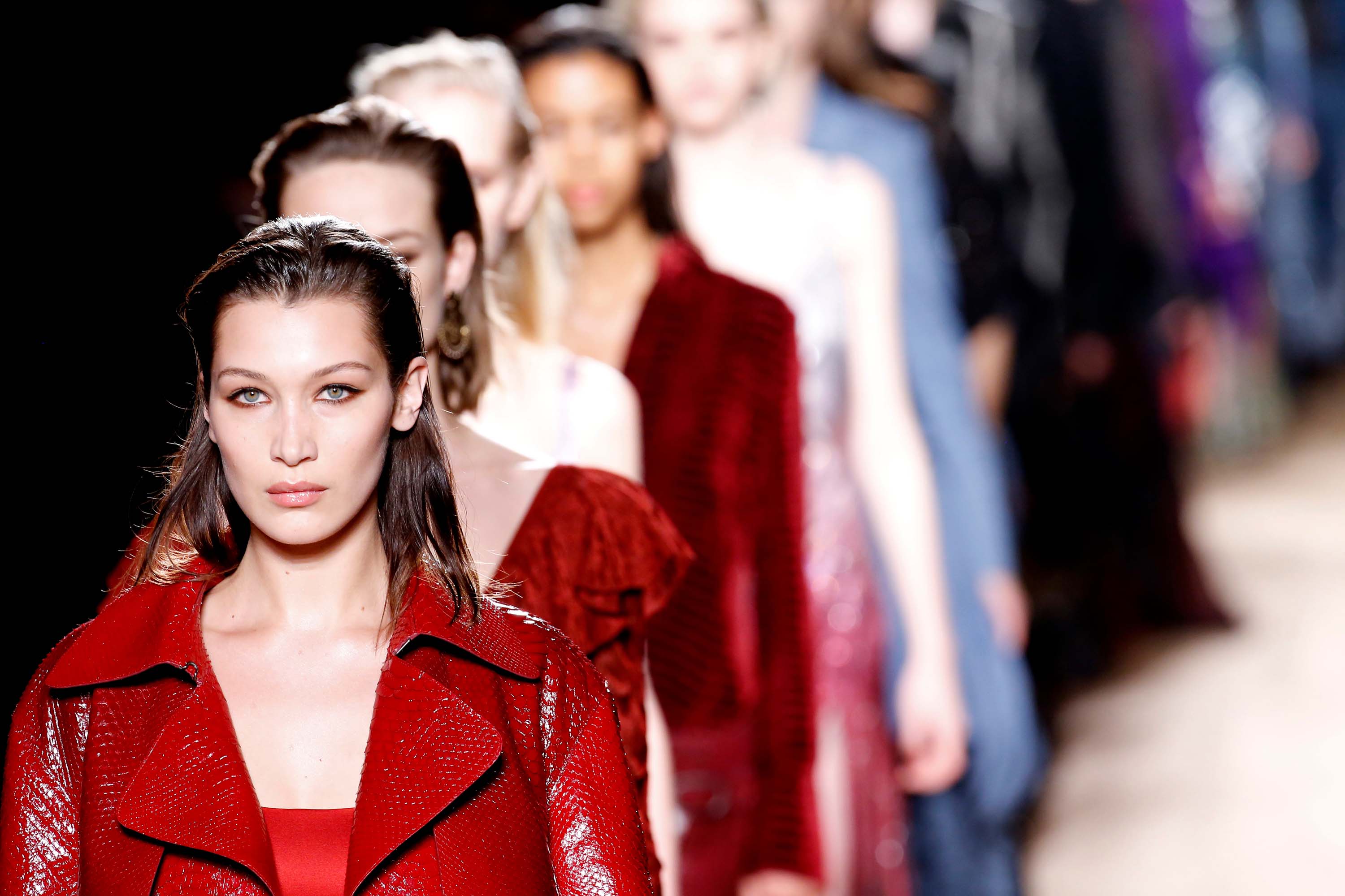 Bella Hadid walks the Roberto Cavalli show