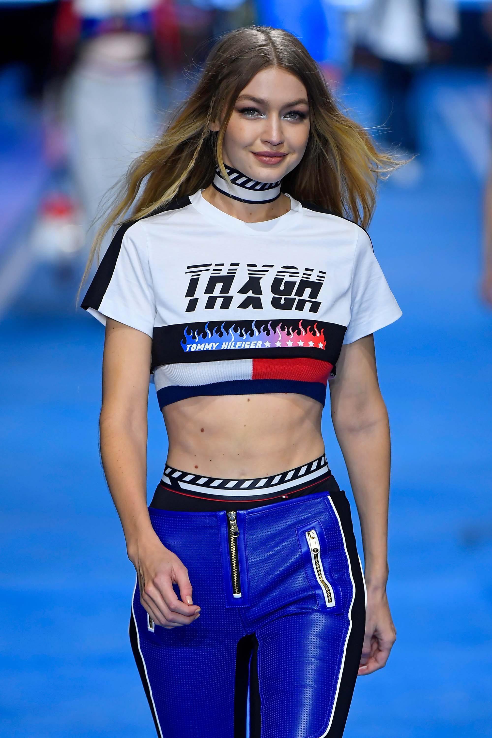 Gigi Hadid walks for the Tommy Hilfiger show