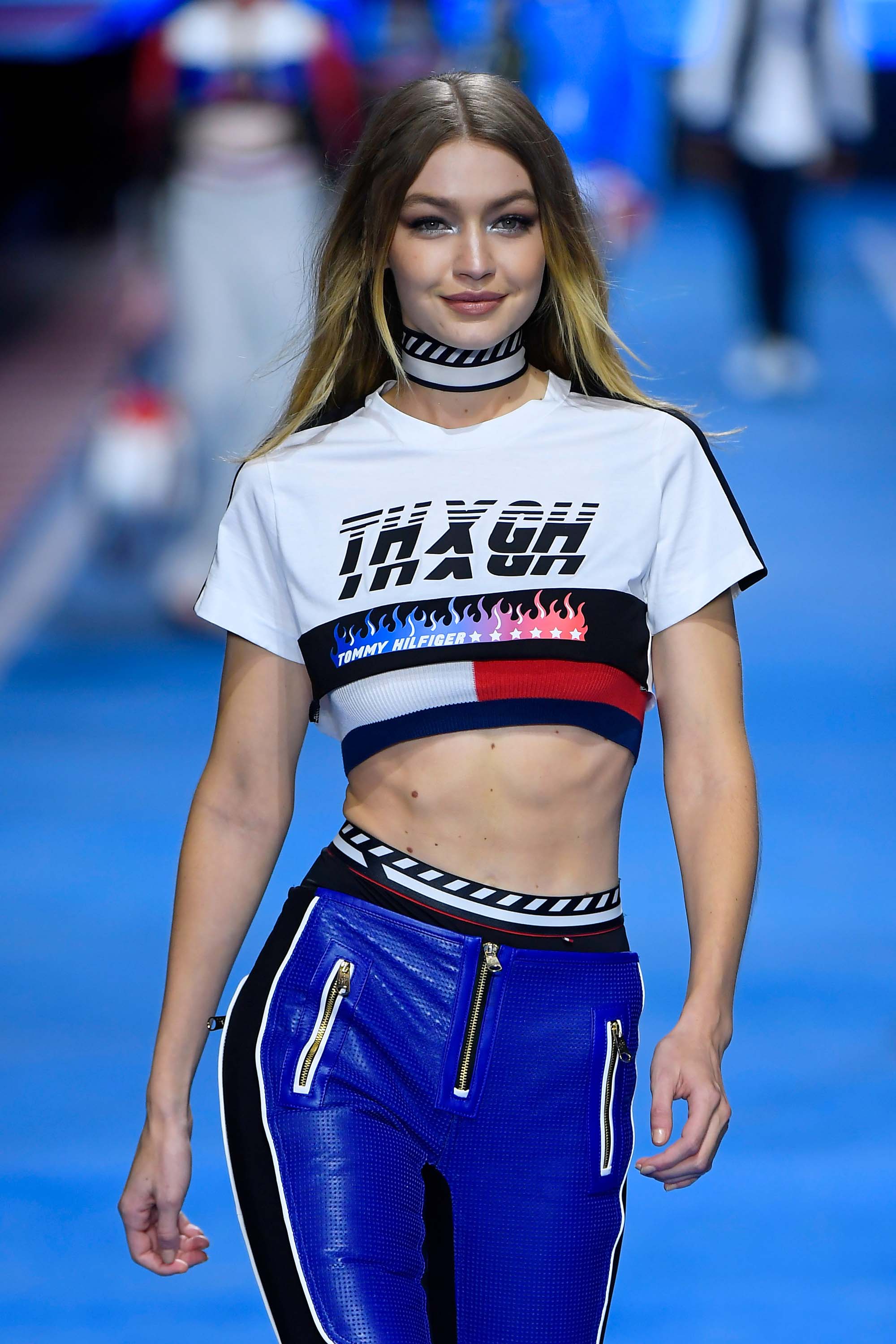 Gigi Hadid walks for the Tommy Hilfiger show