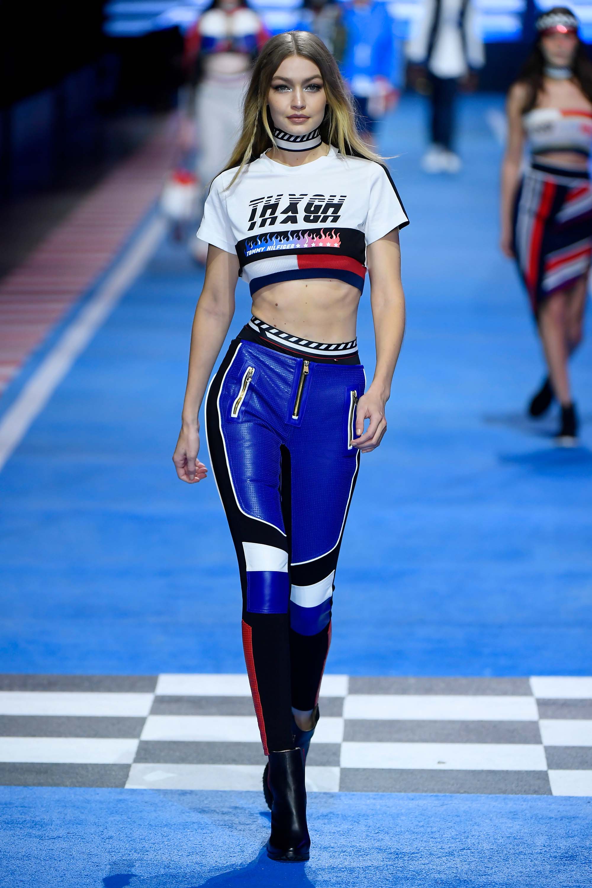 Gigi Hadid walks for the Tommy Hilfiger show