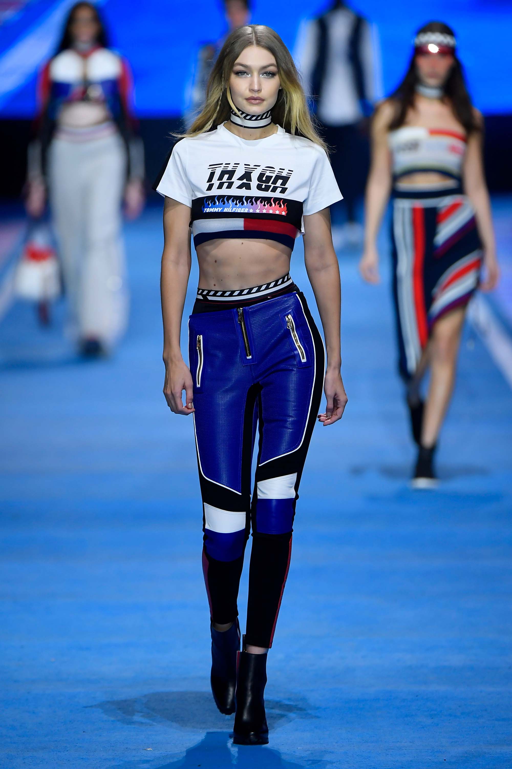 Gigi Hadid walks for the Tommy Hilfiger show